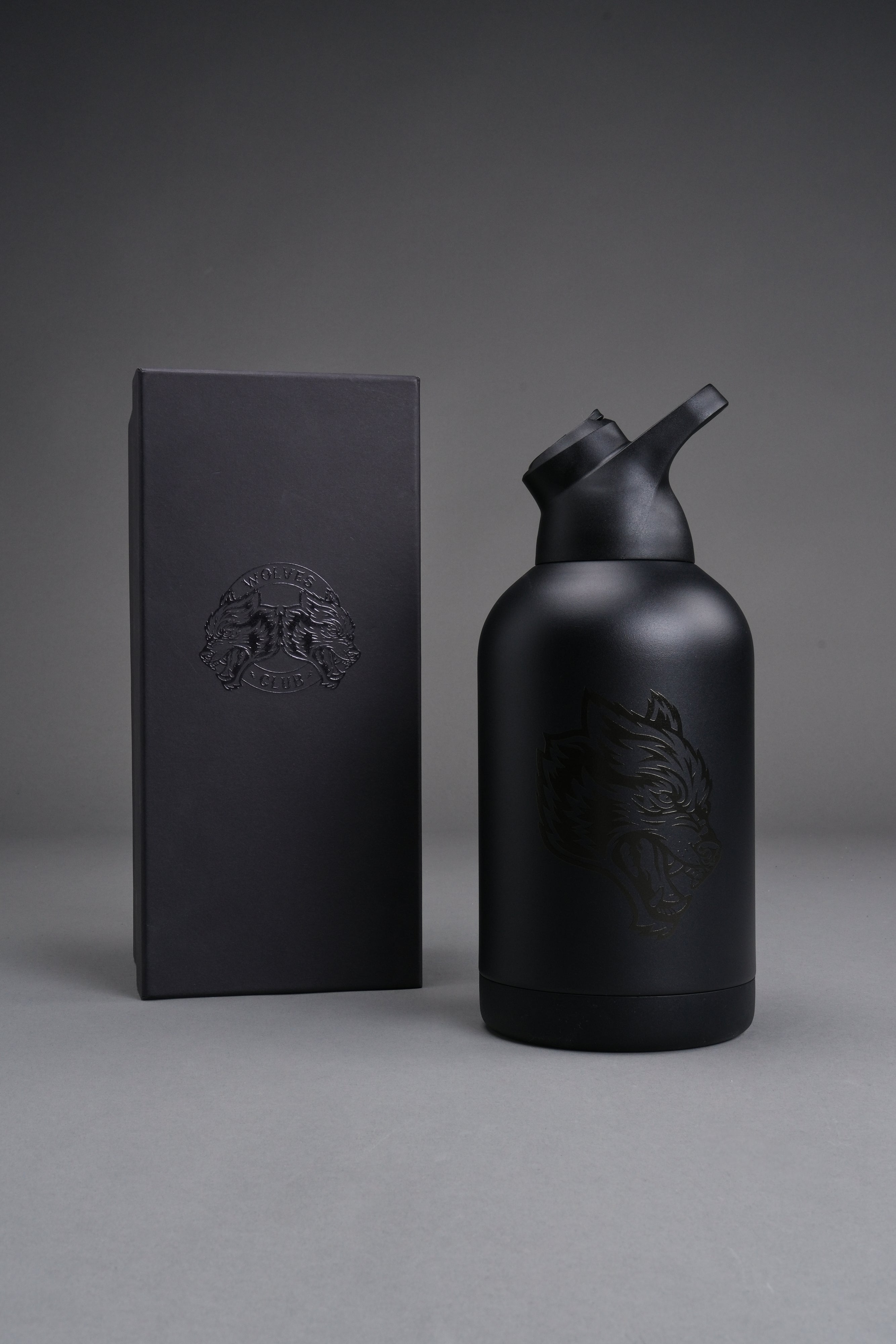 Wolf Head Water Jug in Black