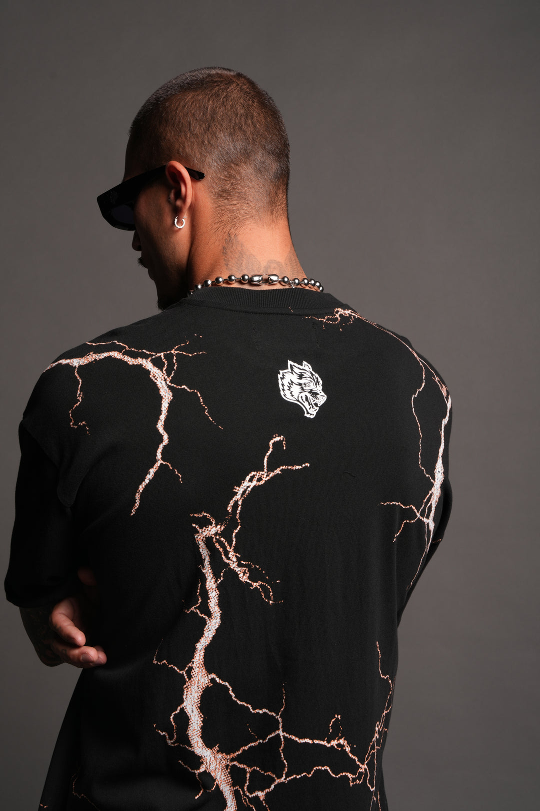 Lightning Frvr Premium Oversized Tee in Black