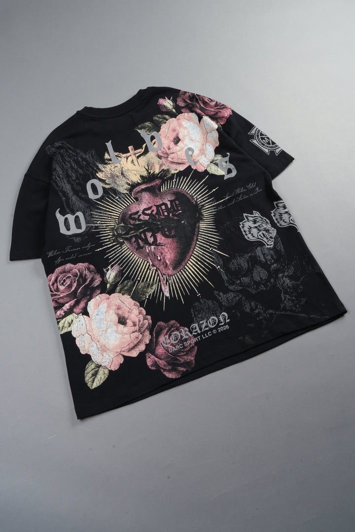 Darc Corazon Premium Oversized Tee In Black