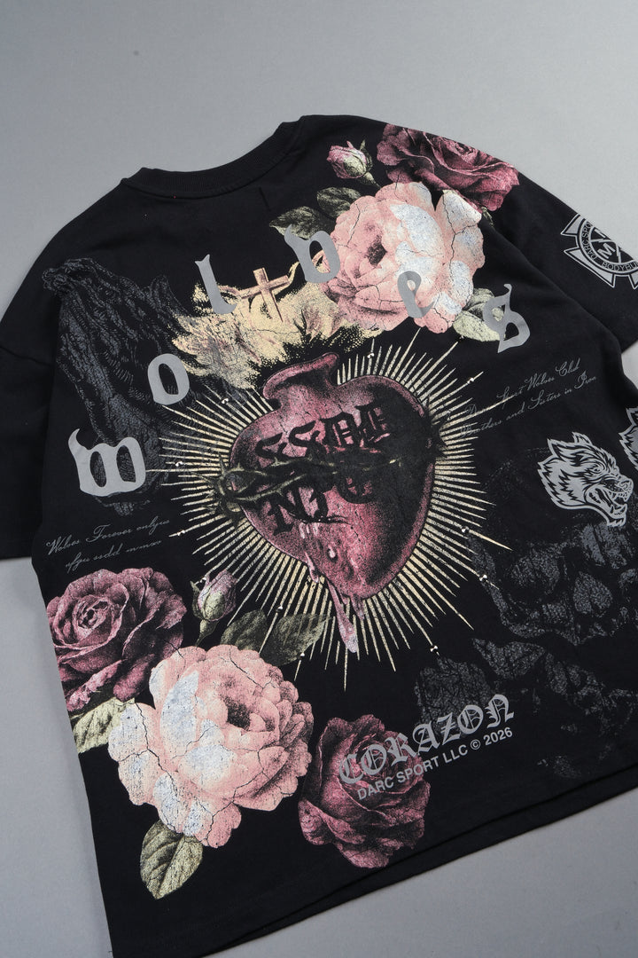 Darc Corazon Premium Oversized Tee In Black