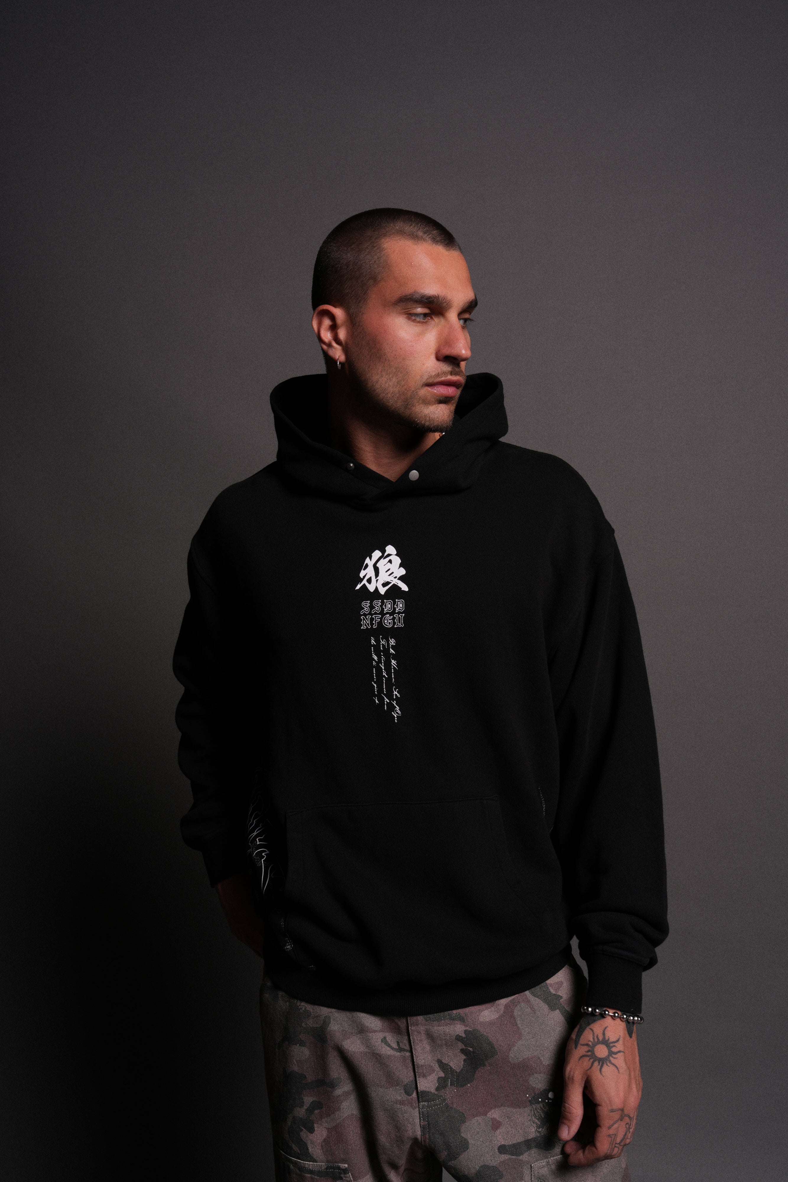 Baki Hanma "Pierce" Hoodie in Black