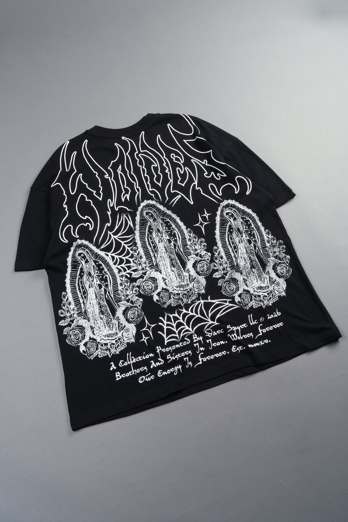 Her Prayer Premium Oversized Tee In Black