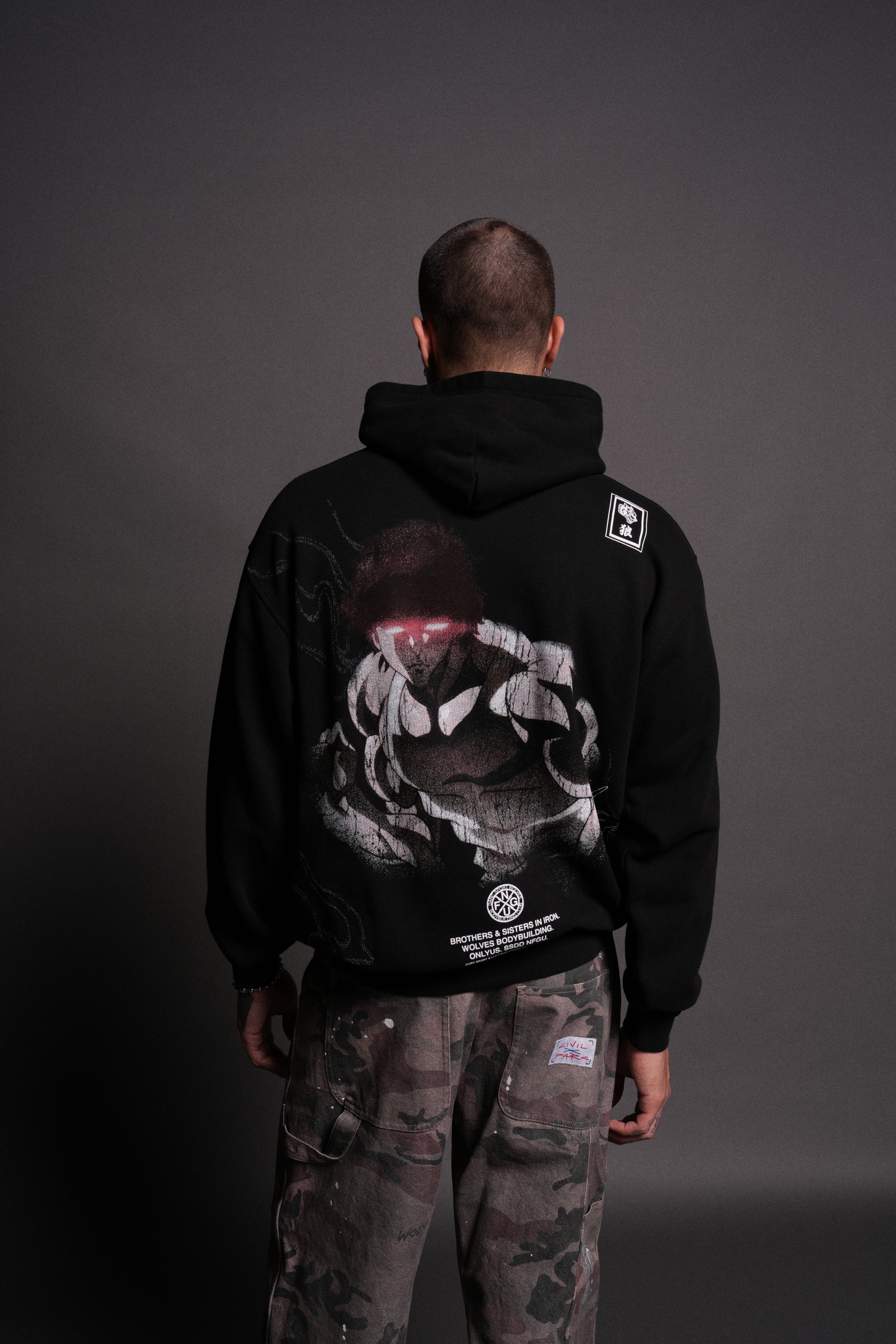 Baki Hanma "Pierce" Hoodie in Black