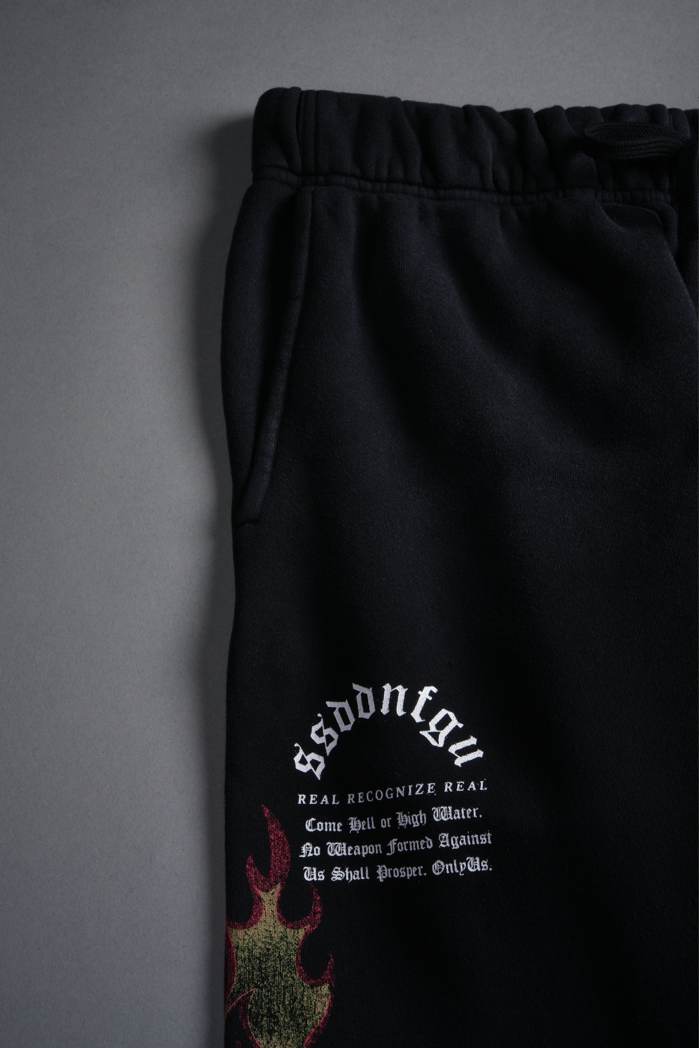 Harley-Davidson Wolves Bigelow Cargo Sweat Pants in Black Drift