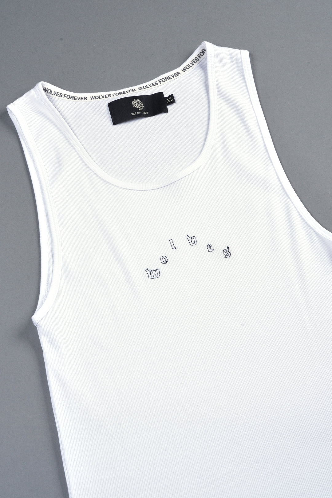 Pyramid Ribbed Tank V2 In White