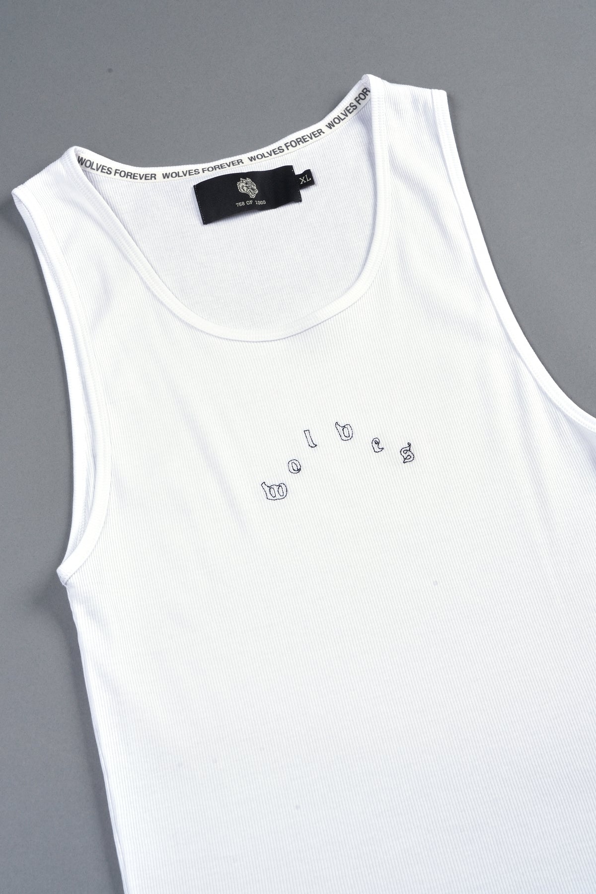 Pyramid Ribbed Tank V2 In White