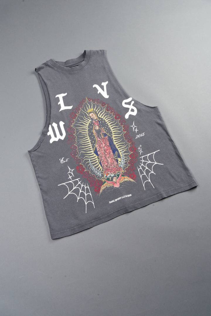 Dama De Las Rosas V2 Tommy Muscle Tee In Slate Gray