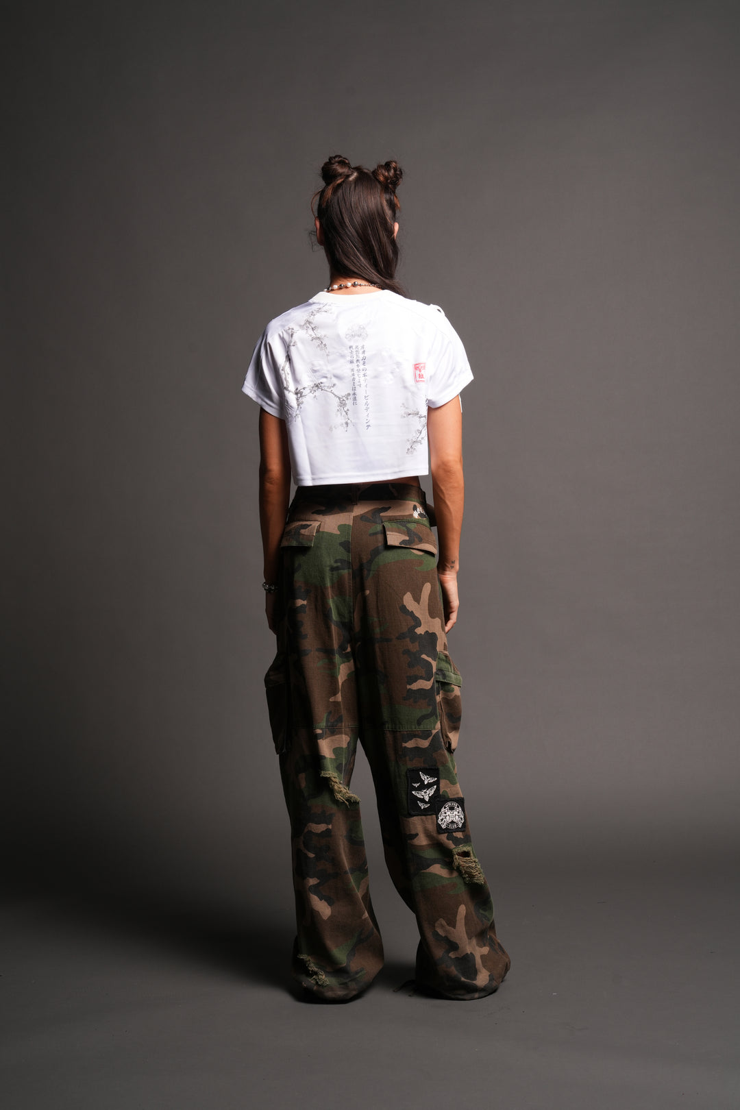 She Wave She Laced Crop Jersey Top in White