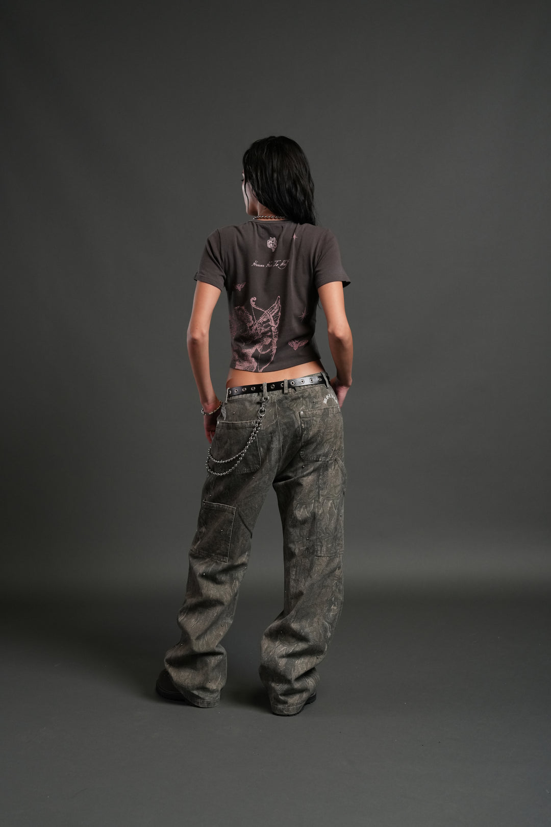 Sacred Flash "Timeless" Tee in Darc Brown Drift Wash