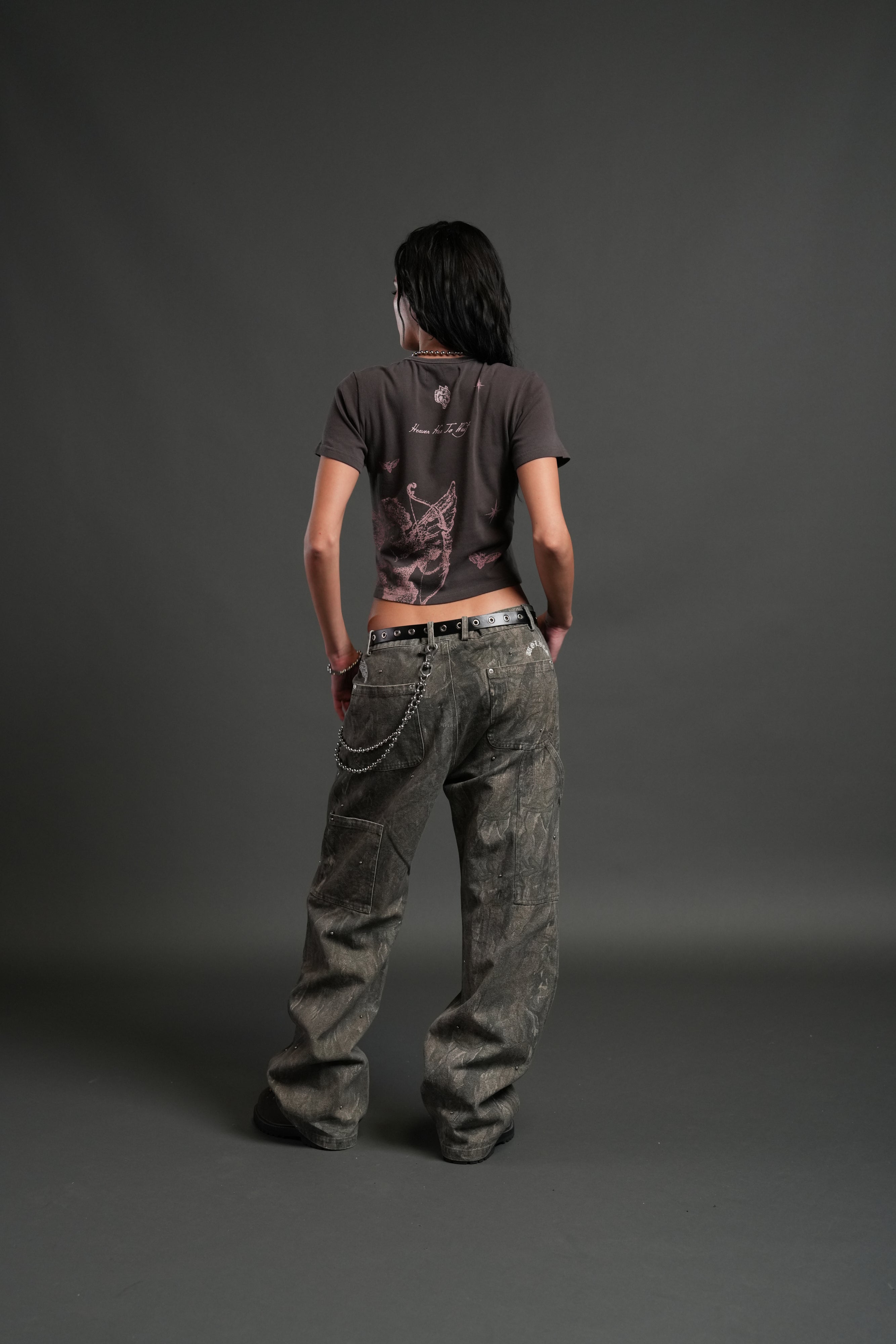 Sacred Flash "Timeless" Tee in Darc Brown Drift Wash