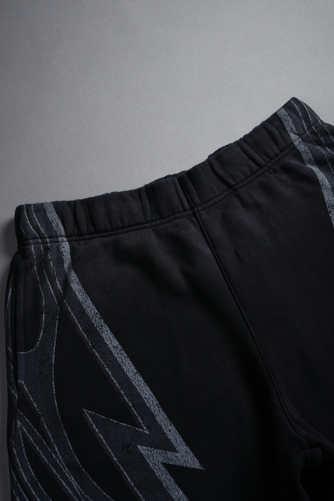 Real Recognize Real Unisex Oversized Post Lounge Sweat Shorts V2 in Black Drift Wash