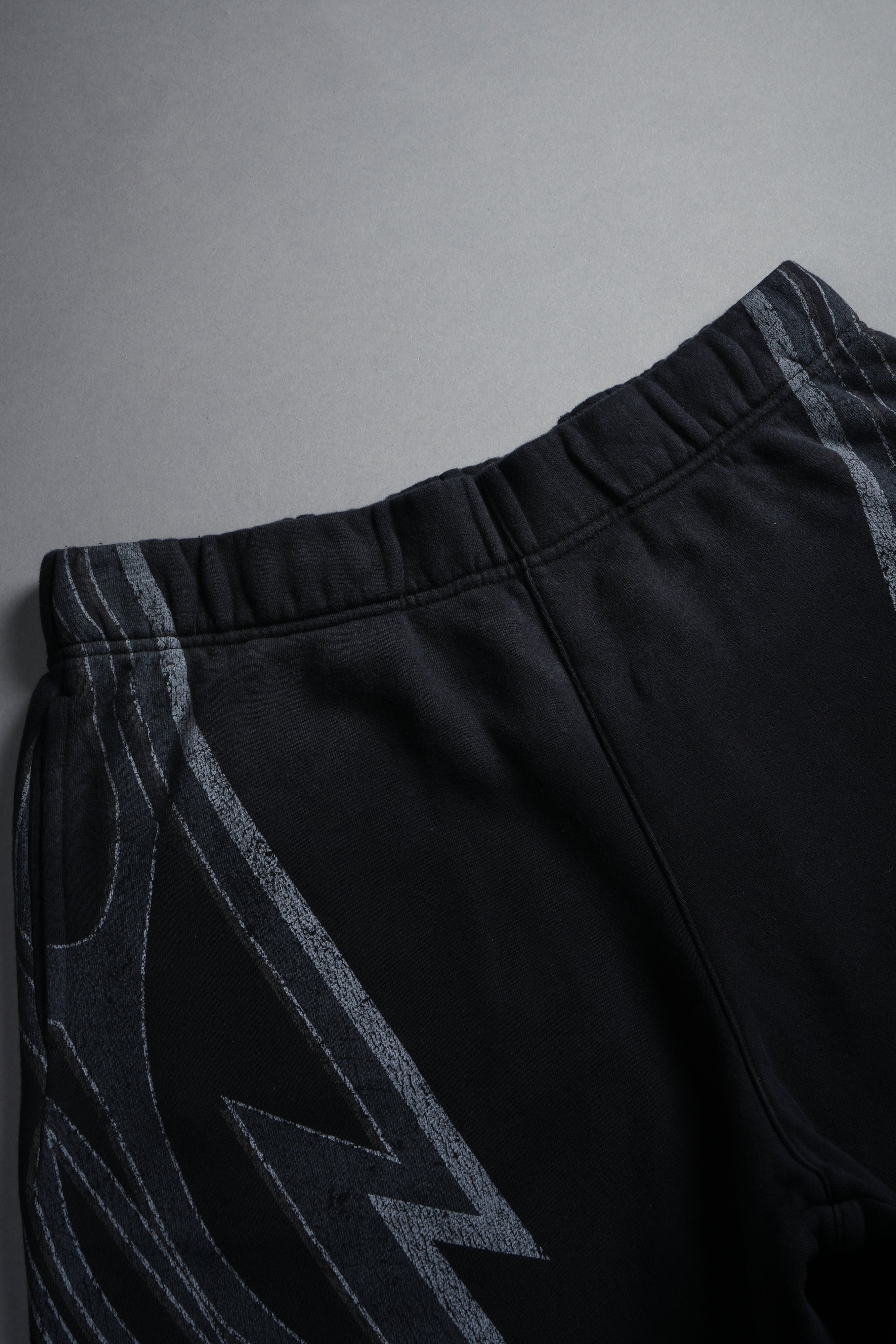 Real Recognize Real Unisex Oversized Post Lounge Sweat Shorts V2 in Black Drift Wash