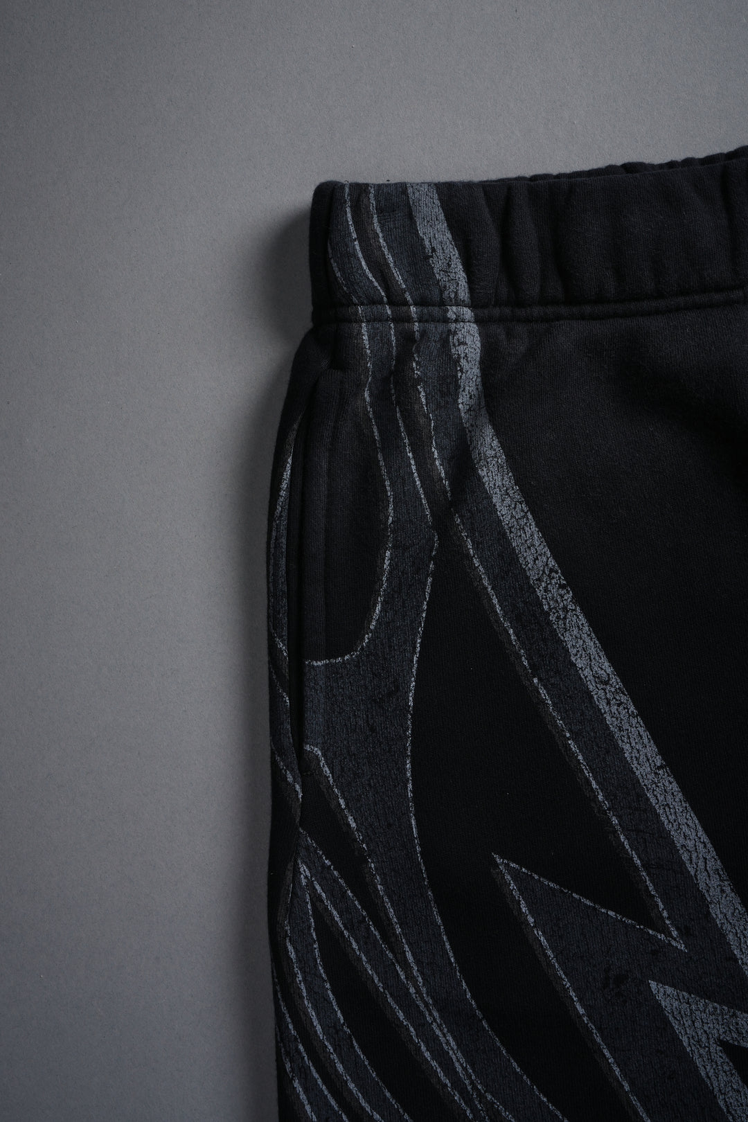 Real Recognize Real Unisex Oversized Post Lounge Sweat Shorts V2 in Black Drift Wash