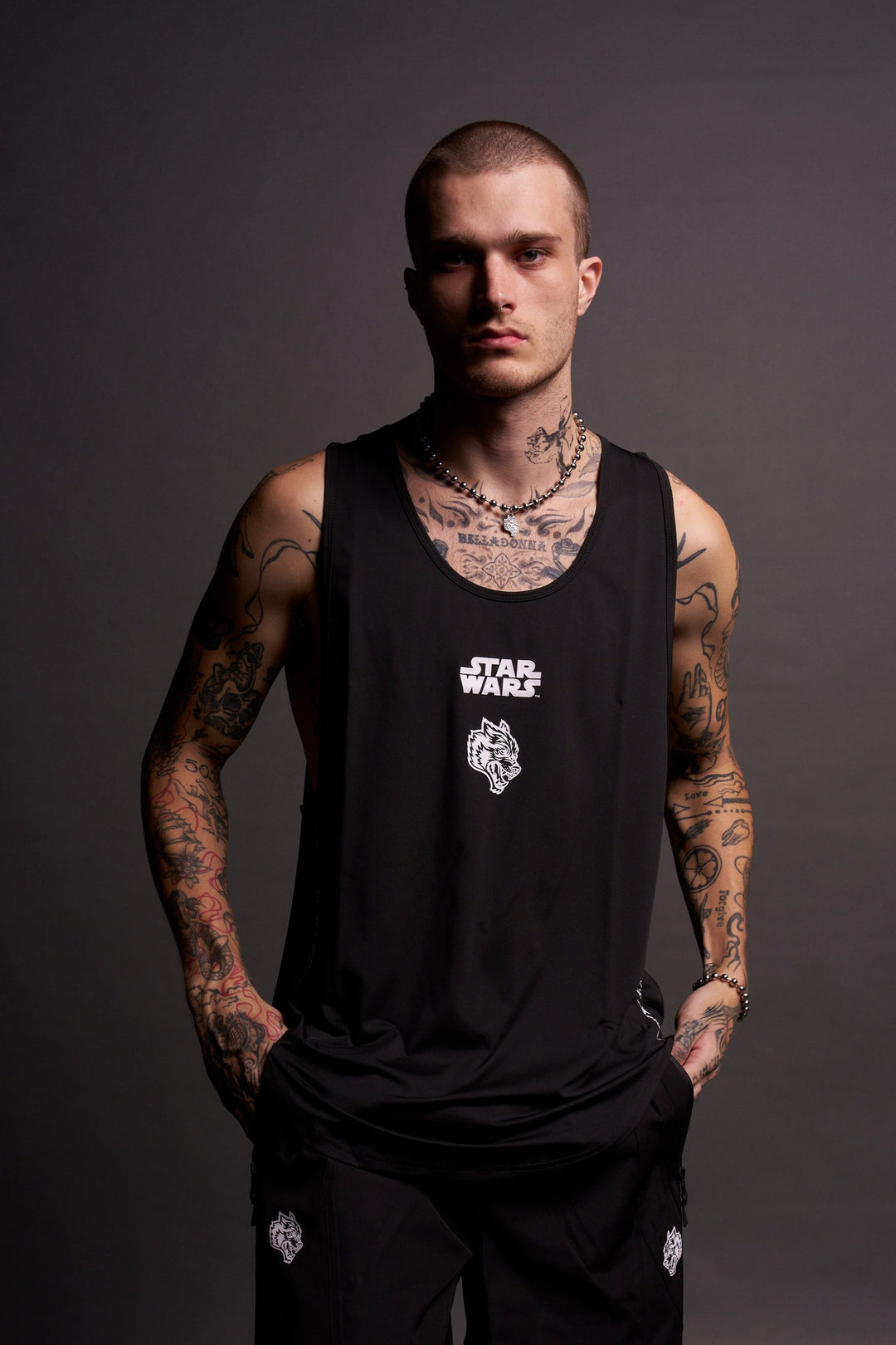 Star Wars "Dry Wolf" (Drop) Tank in Black