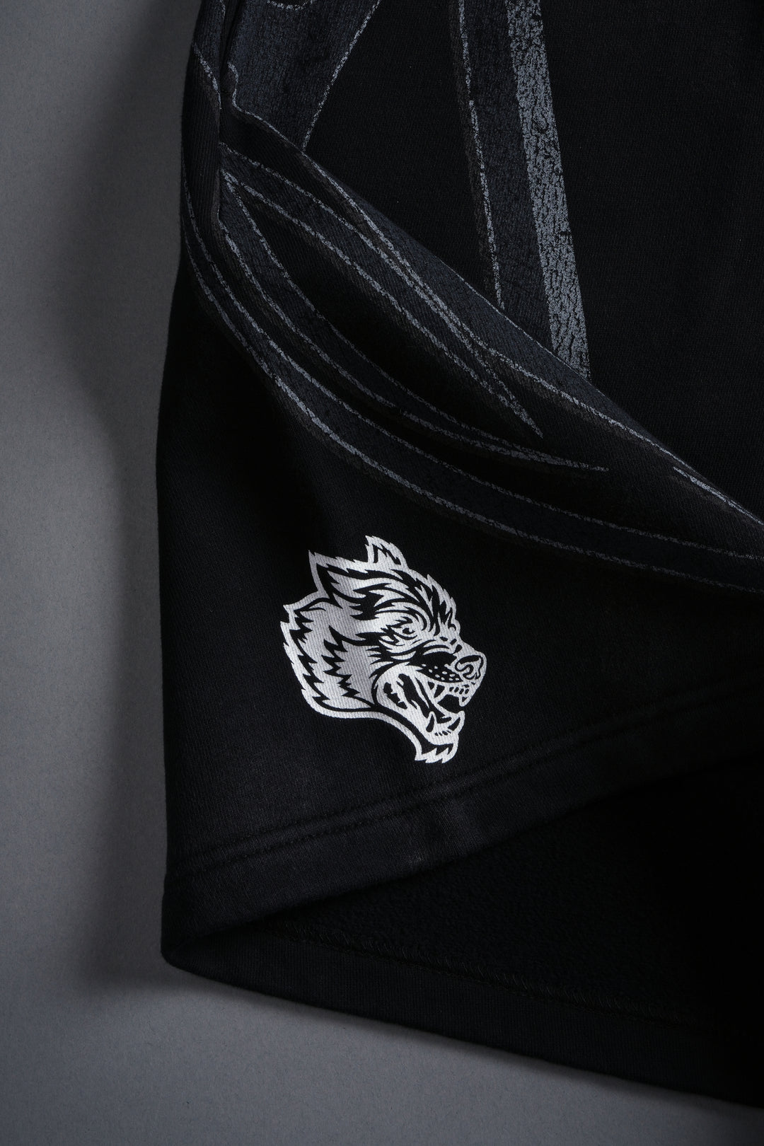 Real Recognize Real Unisex Oversized Post Lounge Sweat Shorts V2 in Black Drift Wash