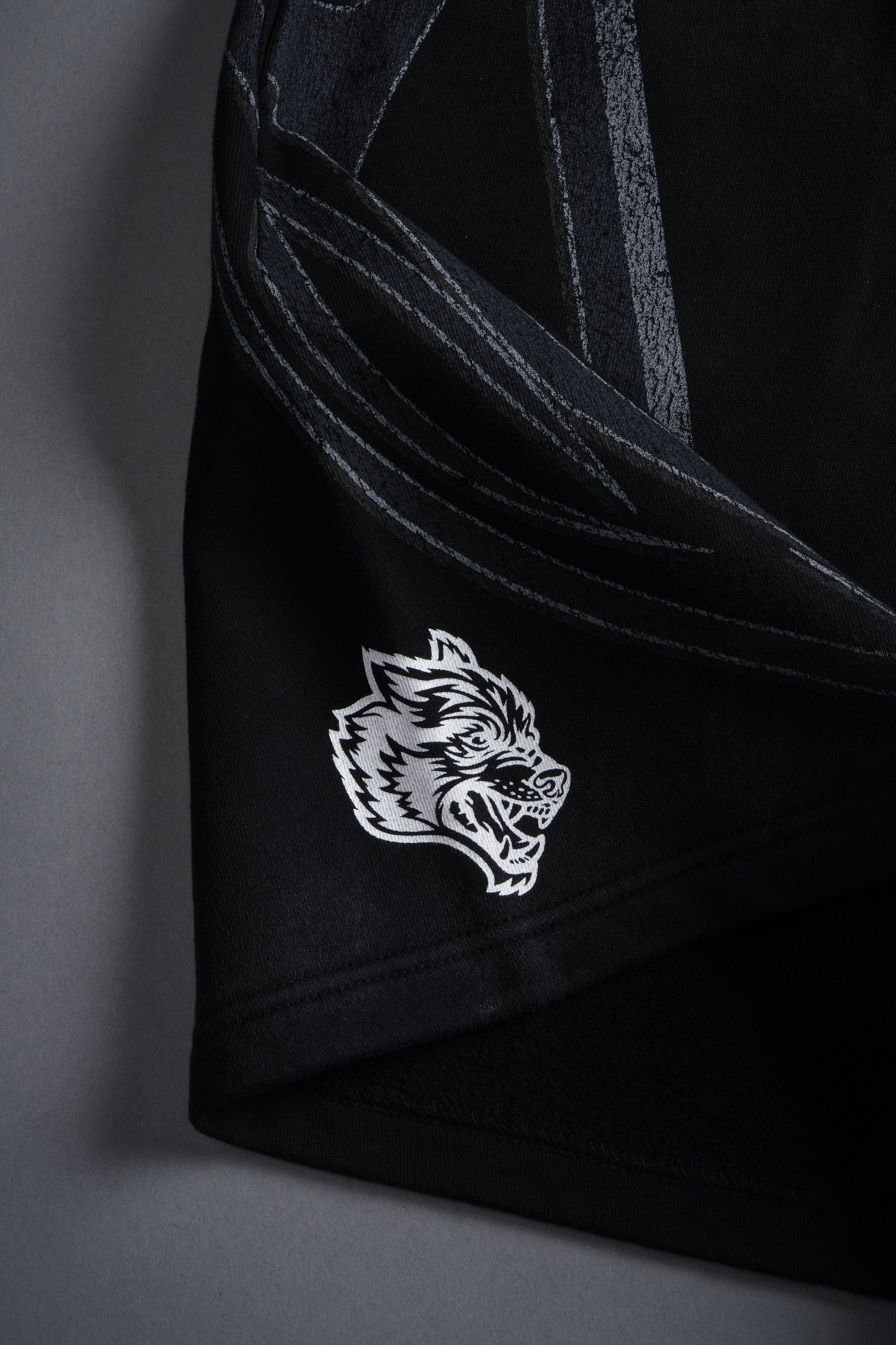 Real Recognize Real Unisex Oversized Post Lounge Sweat Shorts V2 in Black Drift Wash