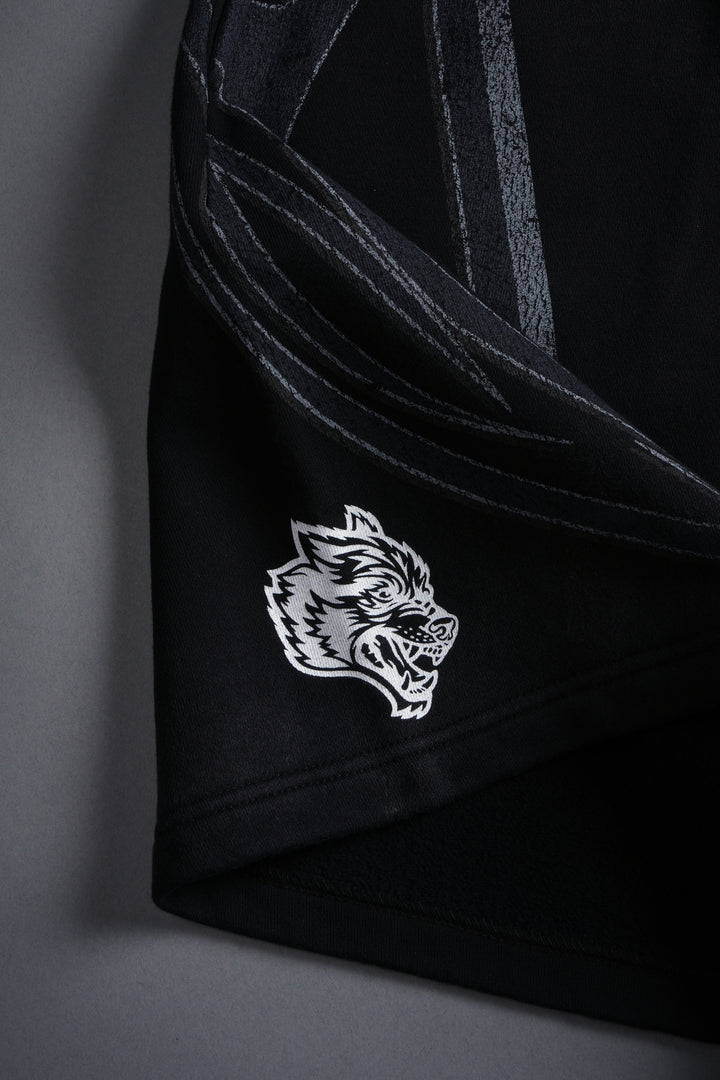 Real Recognize Real Unisex Oversized Post Lounge Sweat Shorts V2 in Black Drift Wash