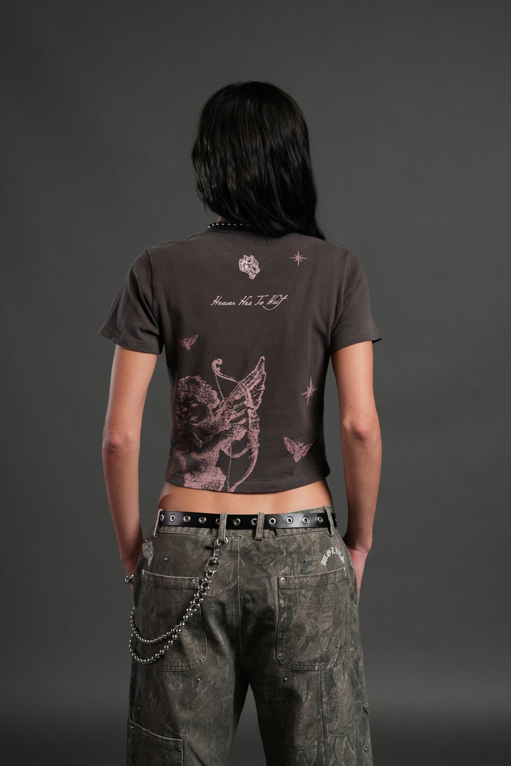 Sacred Flash "Timeless" Tee in Darc Brown Drift Wash