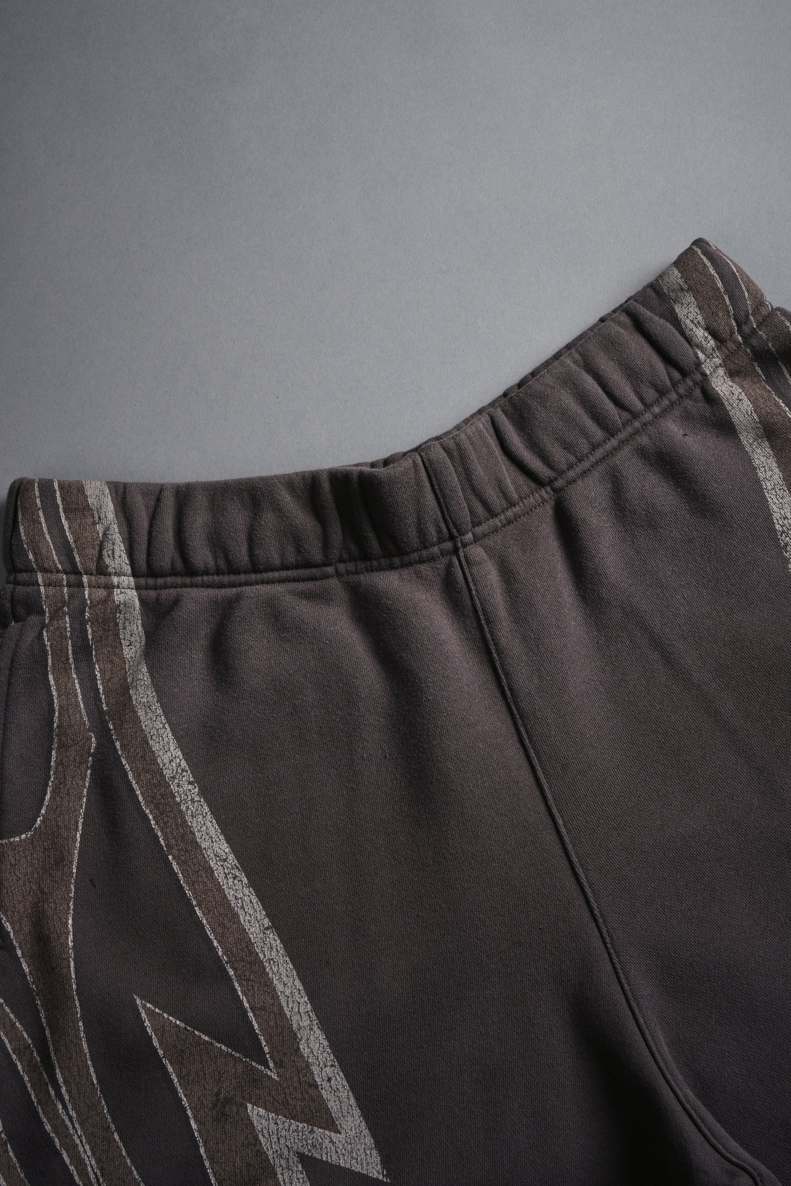 Real Recognize Real Unisex Oversized Post Lounge Sweat Shorts V2 in Darc Brown Drift Wash