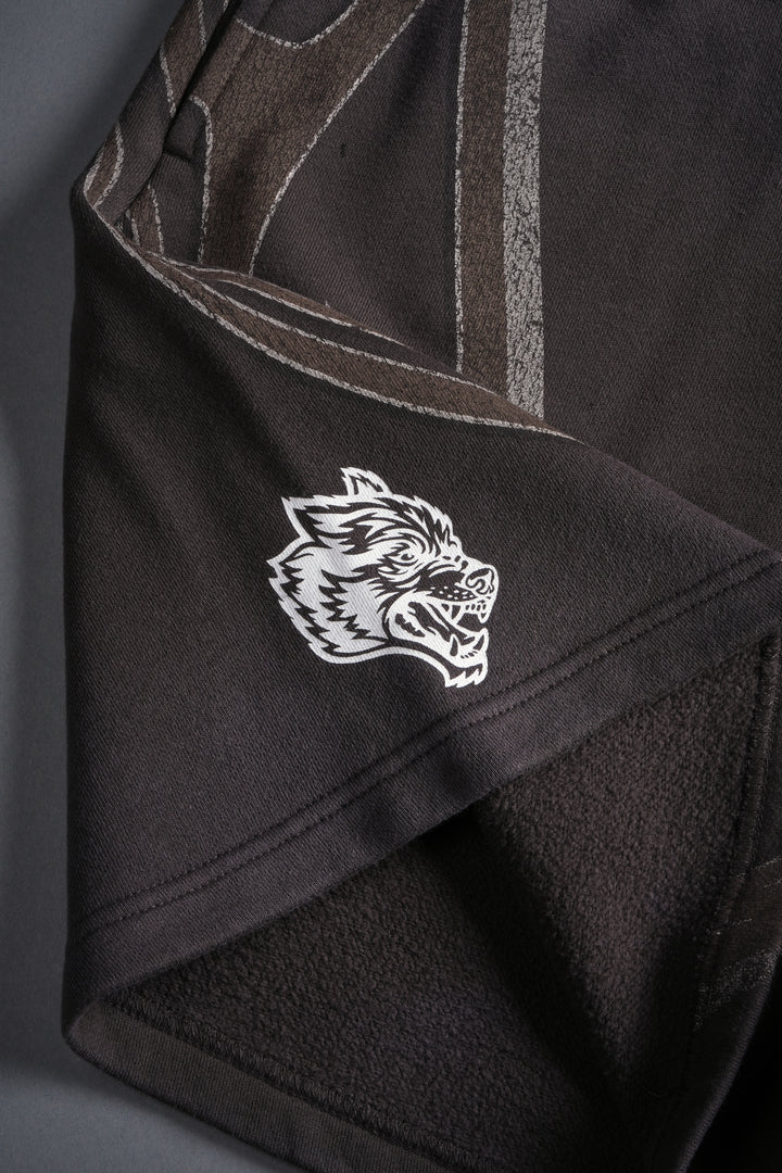 Real Recognize Real Unisex Oversized Post Lounge Sweat Shorts V2 in Darc Brown Drift Wash