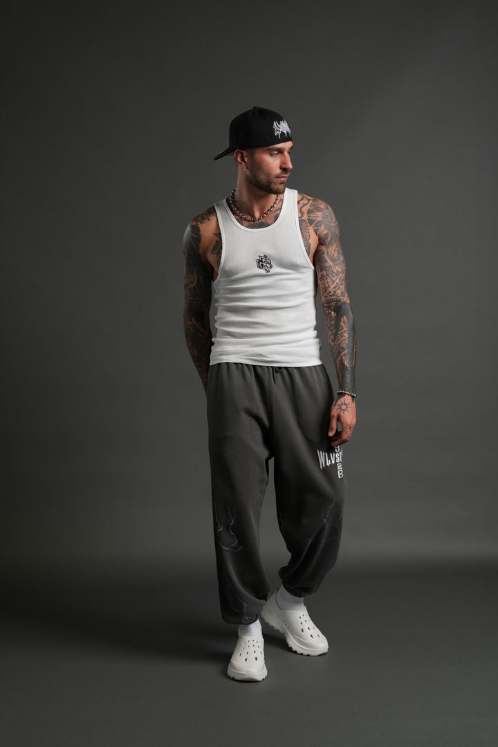 Iron Code Lounger Sweat Pants in Wolf Gray Drift Wash