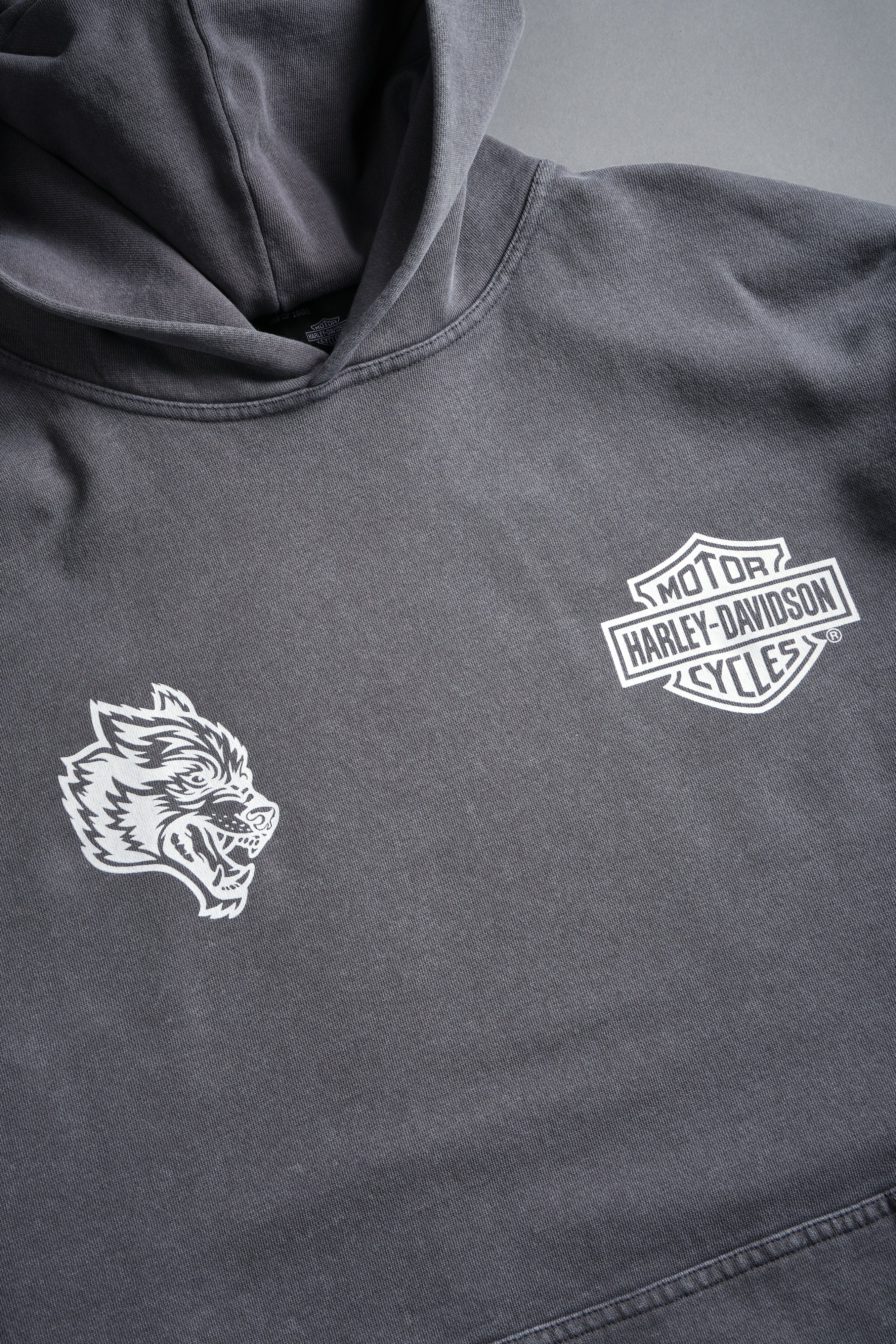 Harley-Davidson Wolves "Moaty" Hoodie in Slate Gray