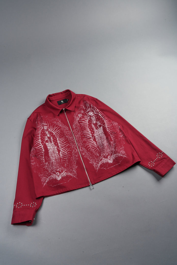 Nuestra Senora Ls Vince Shirt In Cherry Red