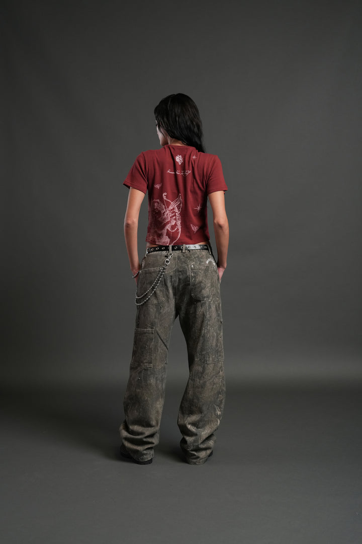 Sacred Flash "Timeless" Tee in Cherry Red