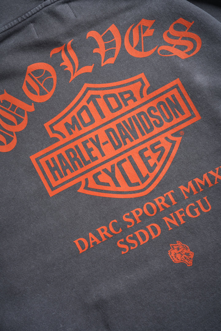 Harley-Davidson Wolves "Moaty" Hoodie in Slate Gray