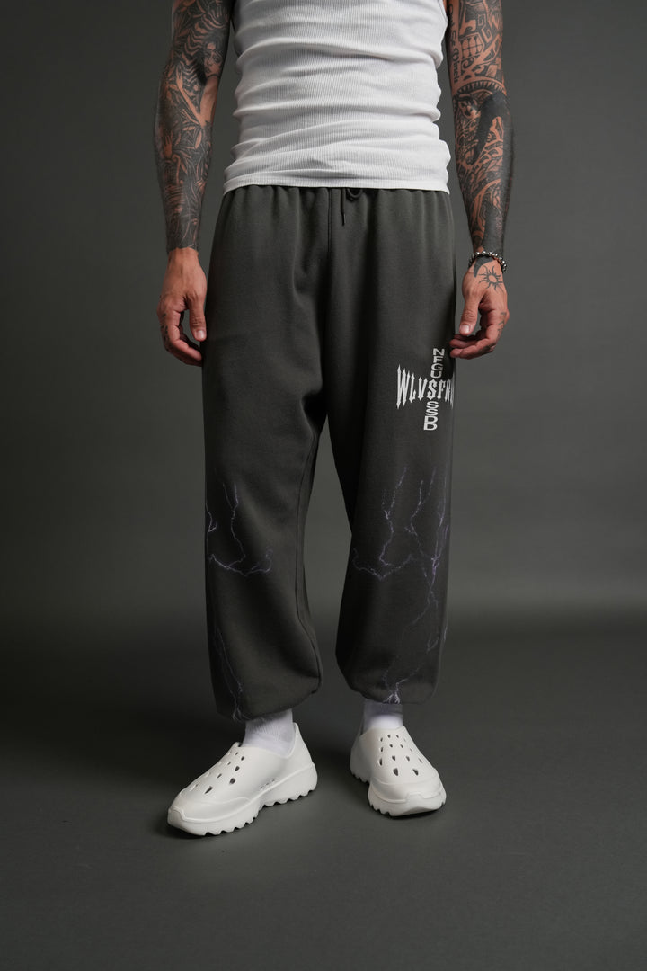 Iron Code Lounger Sweat Pants in Wolf Gray Drift Wash