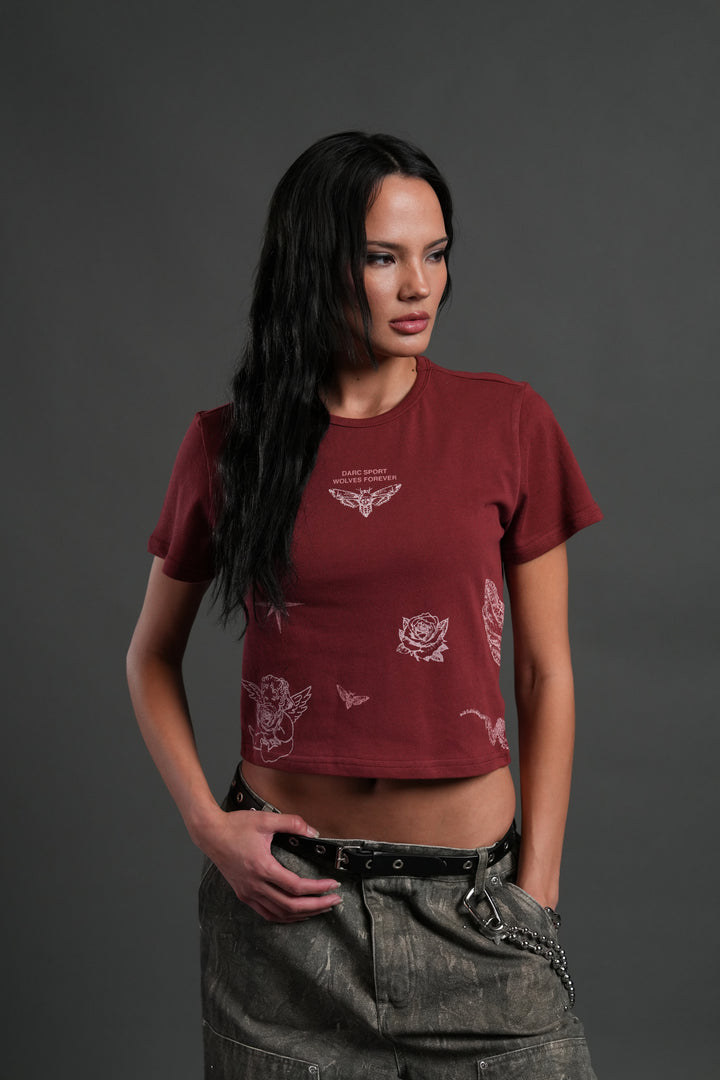 Sacred Flash "Timeless" Tee in Cherry Red