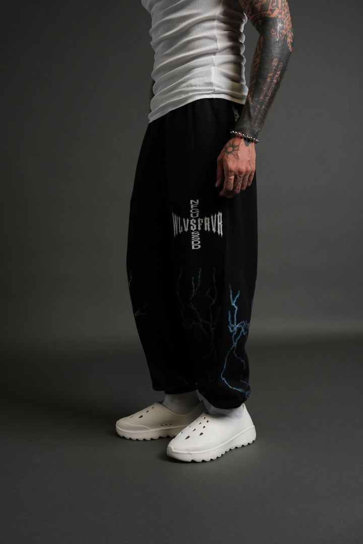 Iron Code Lounger Sweat Pants in Black Drift Wash