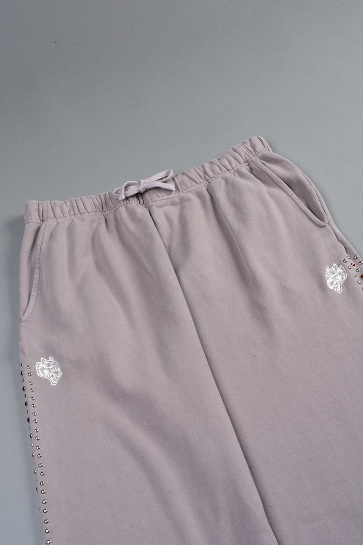 Stud Muerto Baggier Bigelow Sweat Pants In Pale Gray