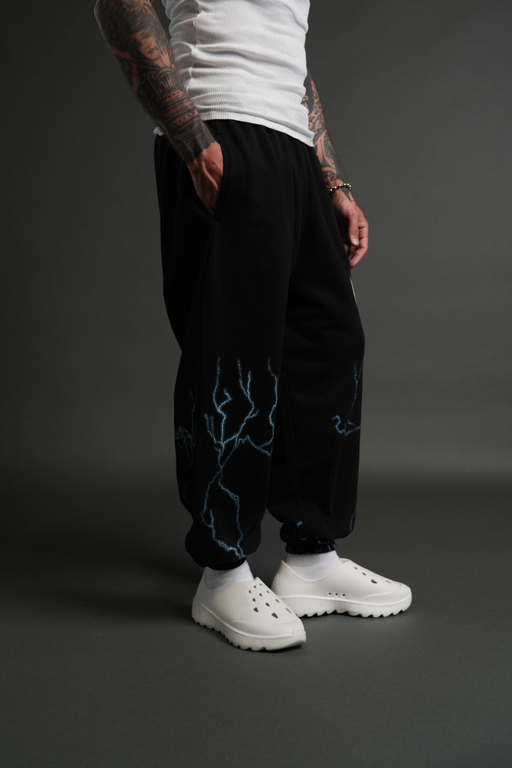 Iron Code Lounger Sweat Pants in Black Drift Wash