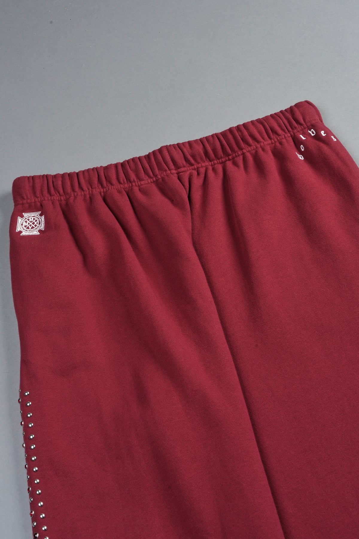 Stud Muerto Baggier Bigelow Sweat Pants In Cherry Red