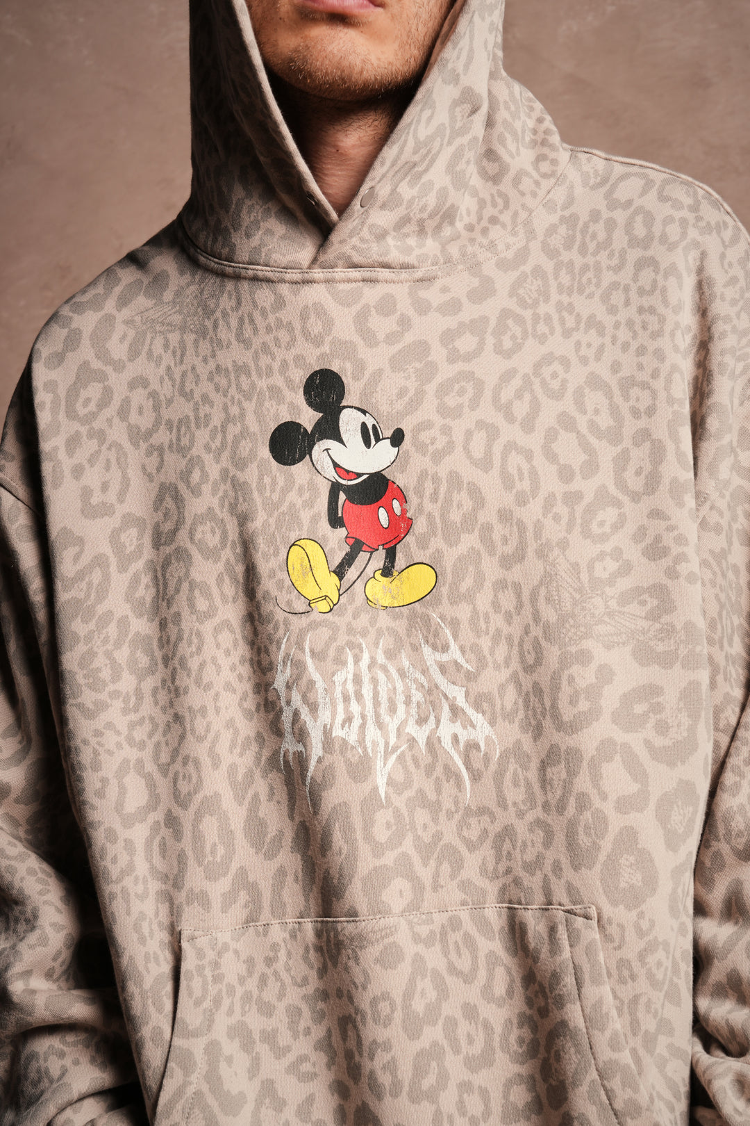 Mickey Mouse Hesh Pierce Hoodie in Clay Leopard