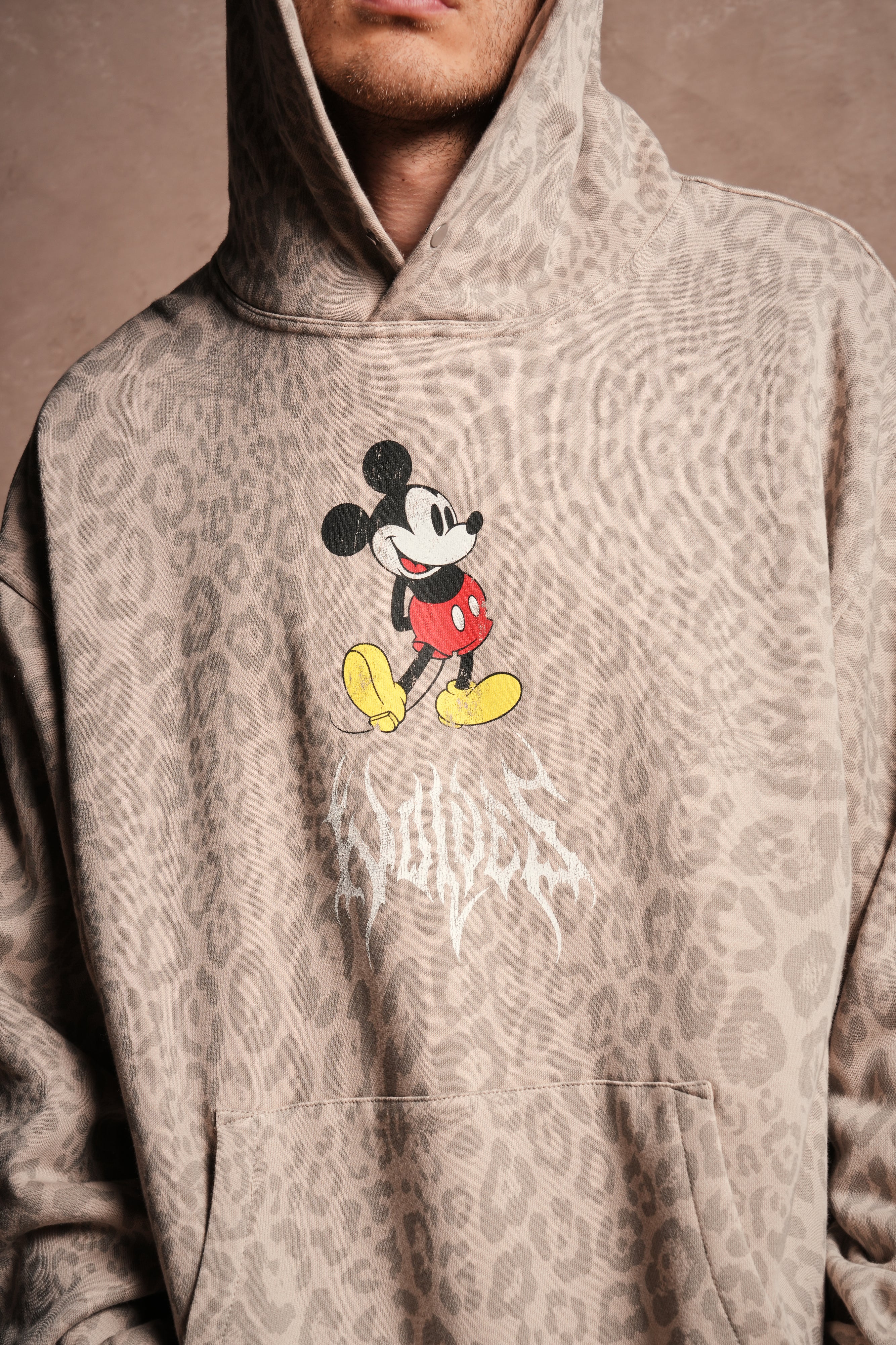 Mickey Mouse Hesh Pierce Hoodie in Clay Leopard