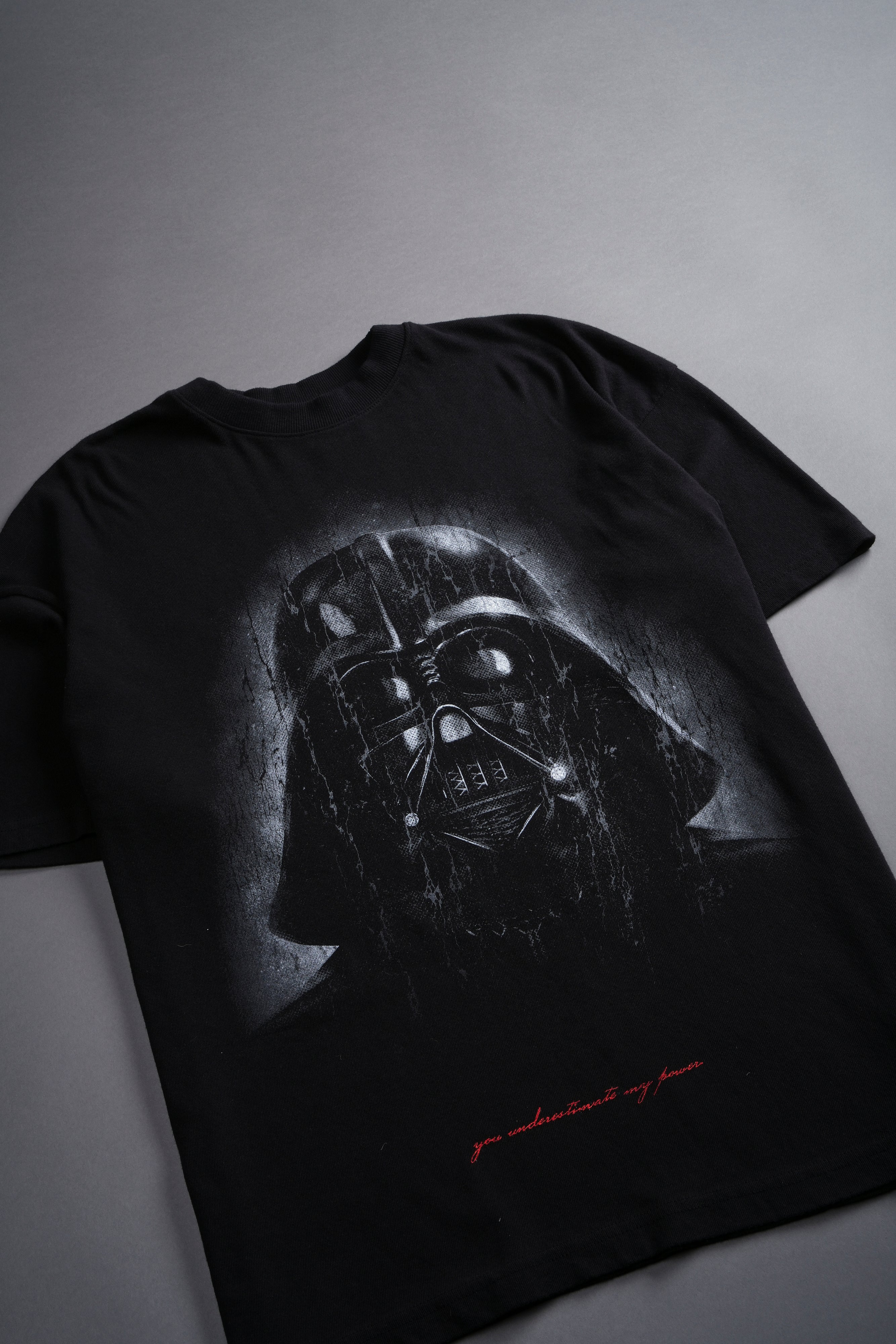 The Power Of The Dark Side Vader "Premium" Oversized Tee in Black