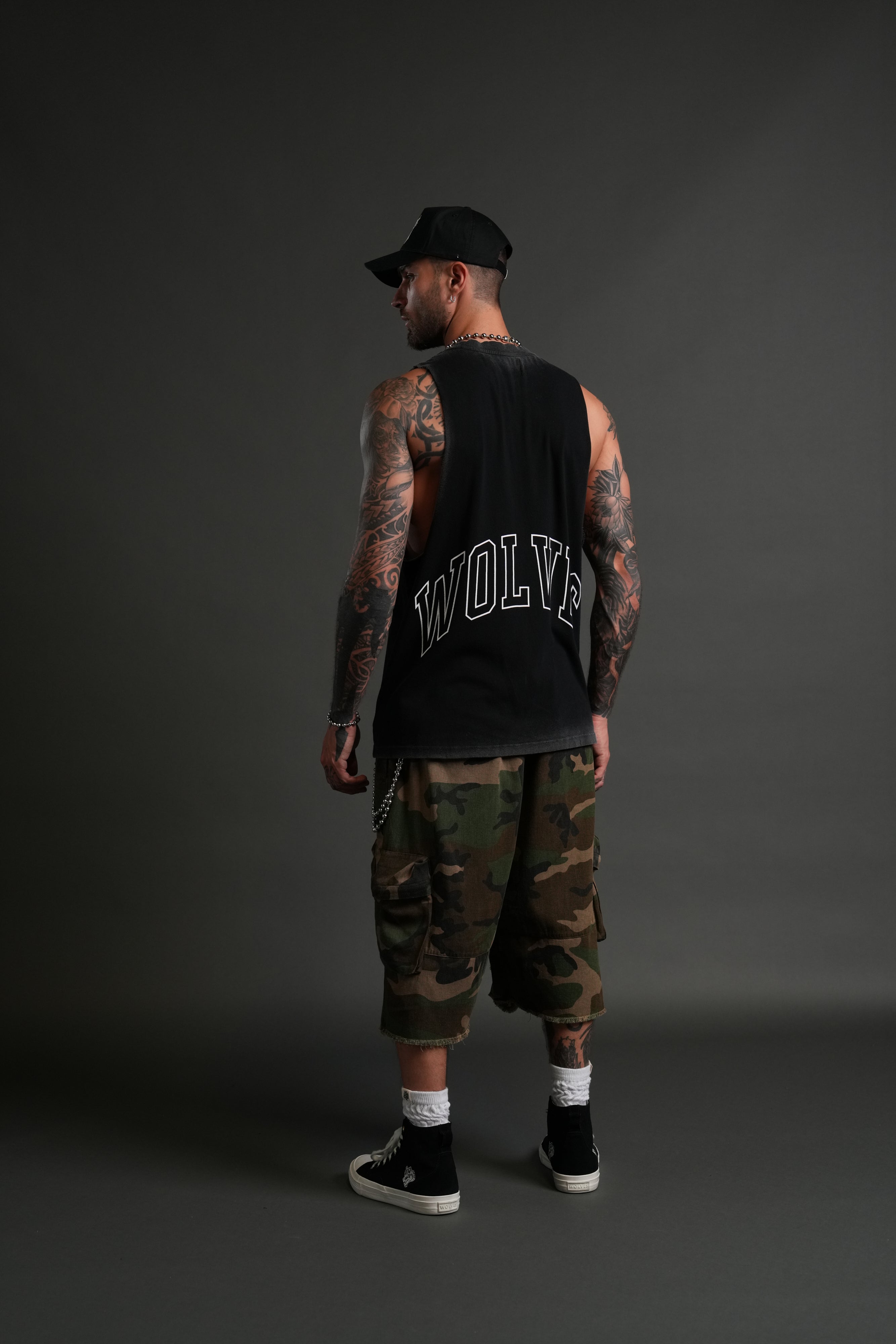 Grim Future "Tommy" Muscle Tee in Black