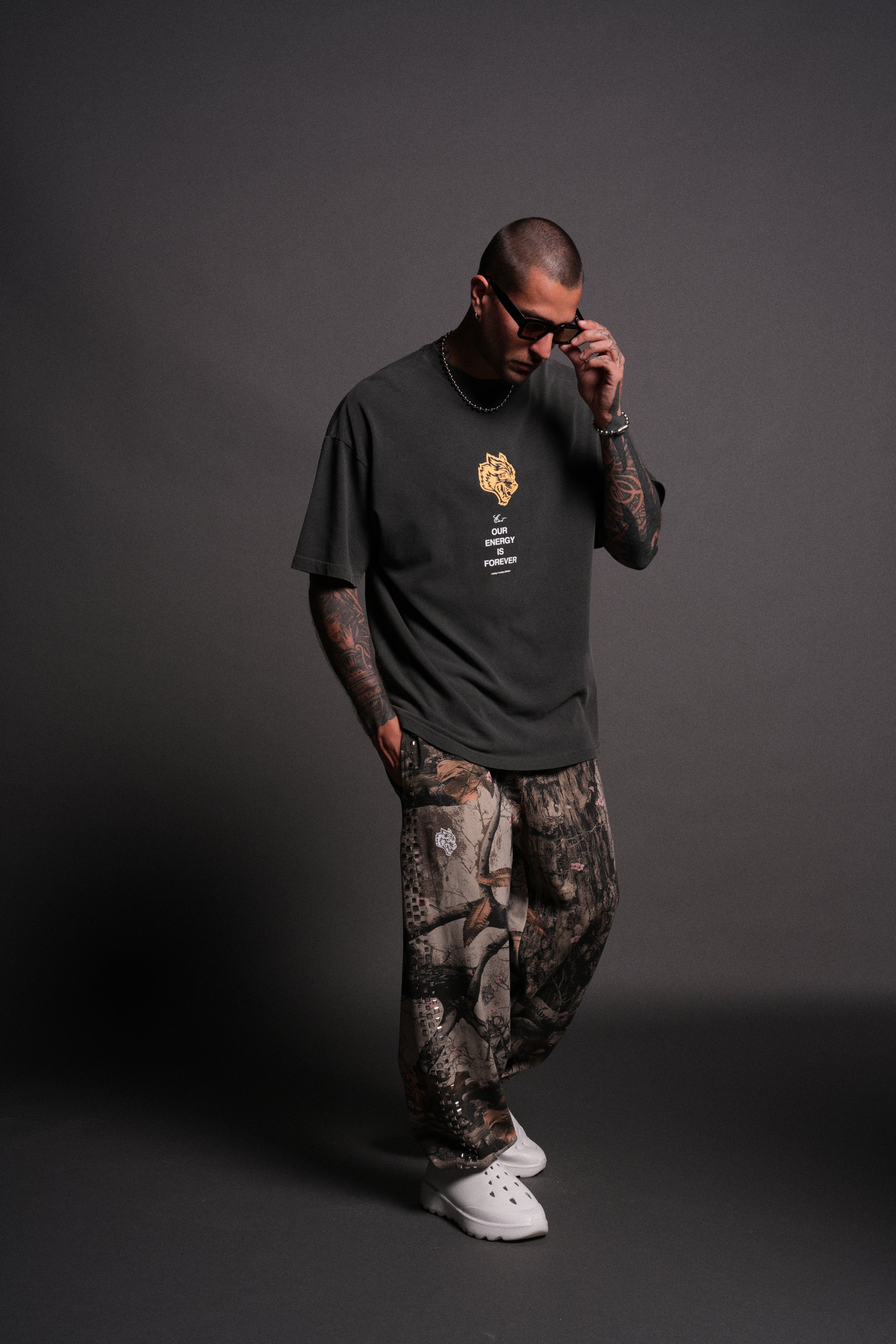 Hanma Legacy "Premium" Oversized Tee in Wolf Gray