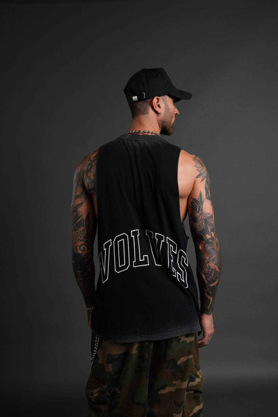 Grim Future "Tommy" Muscle Tee in Black