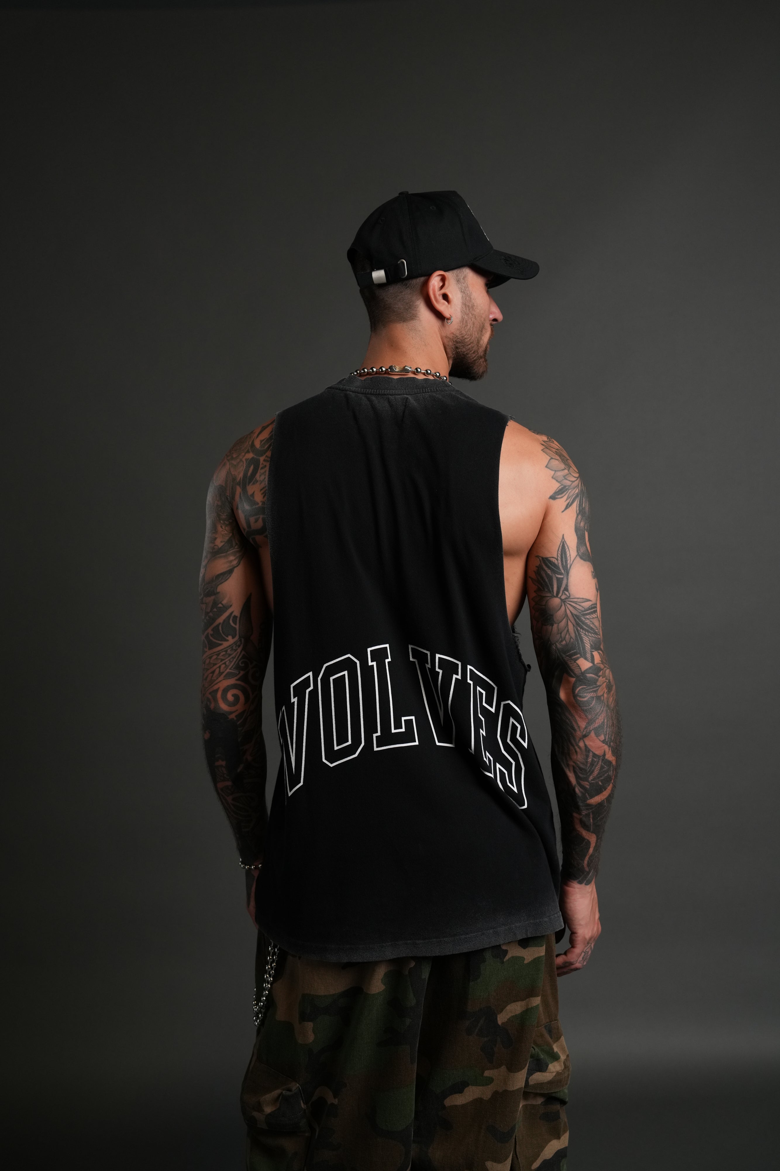 Grim Future "Tommy" Muscle Tee in Black