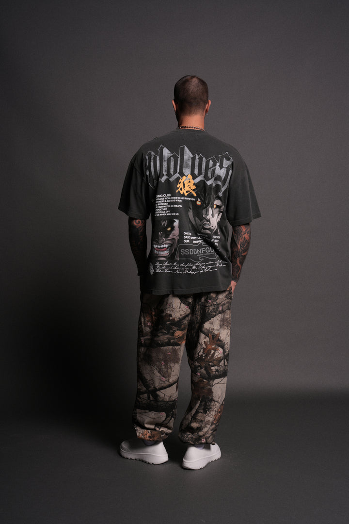 Hanma Legacy "Premium" Oversized Tee in Wolf Gray