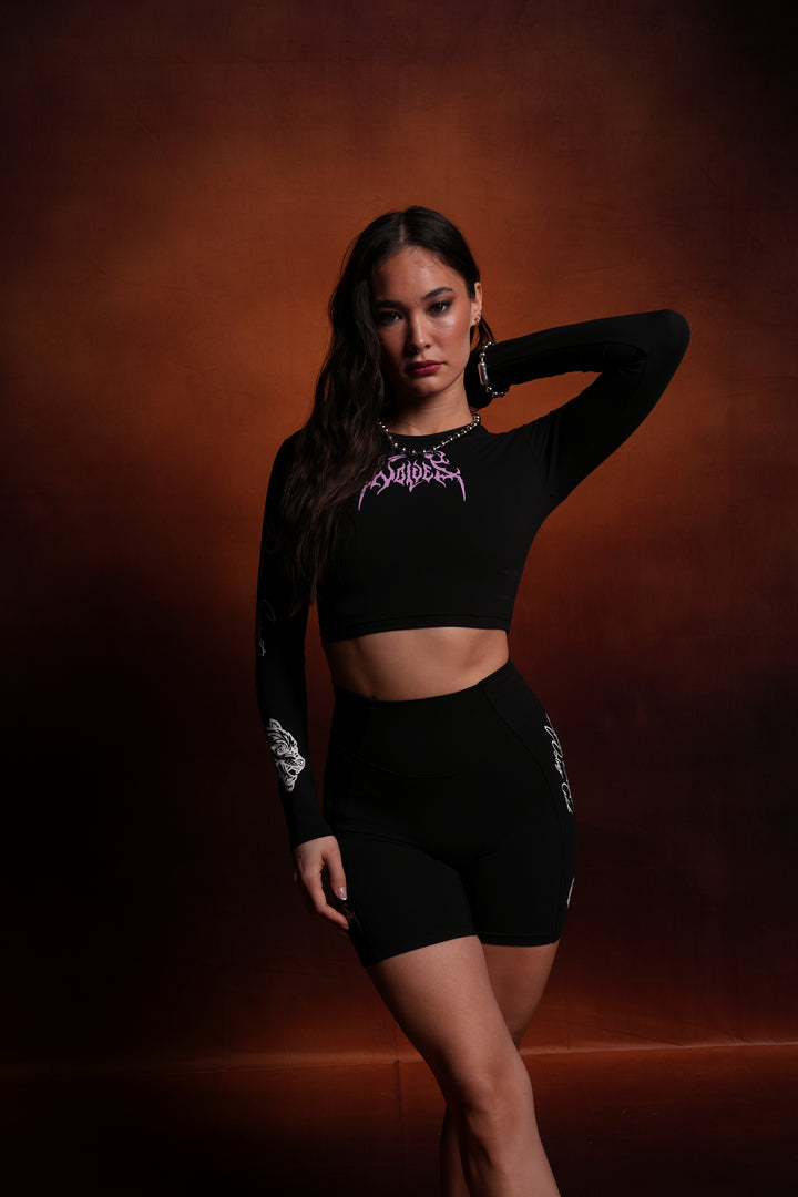 Wolves Hesh Forever L/S "Energy" Top in Black
