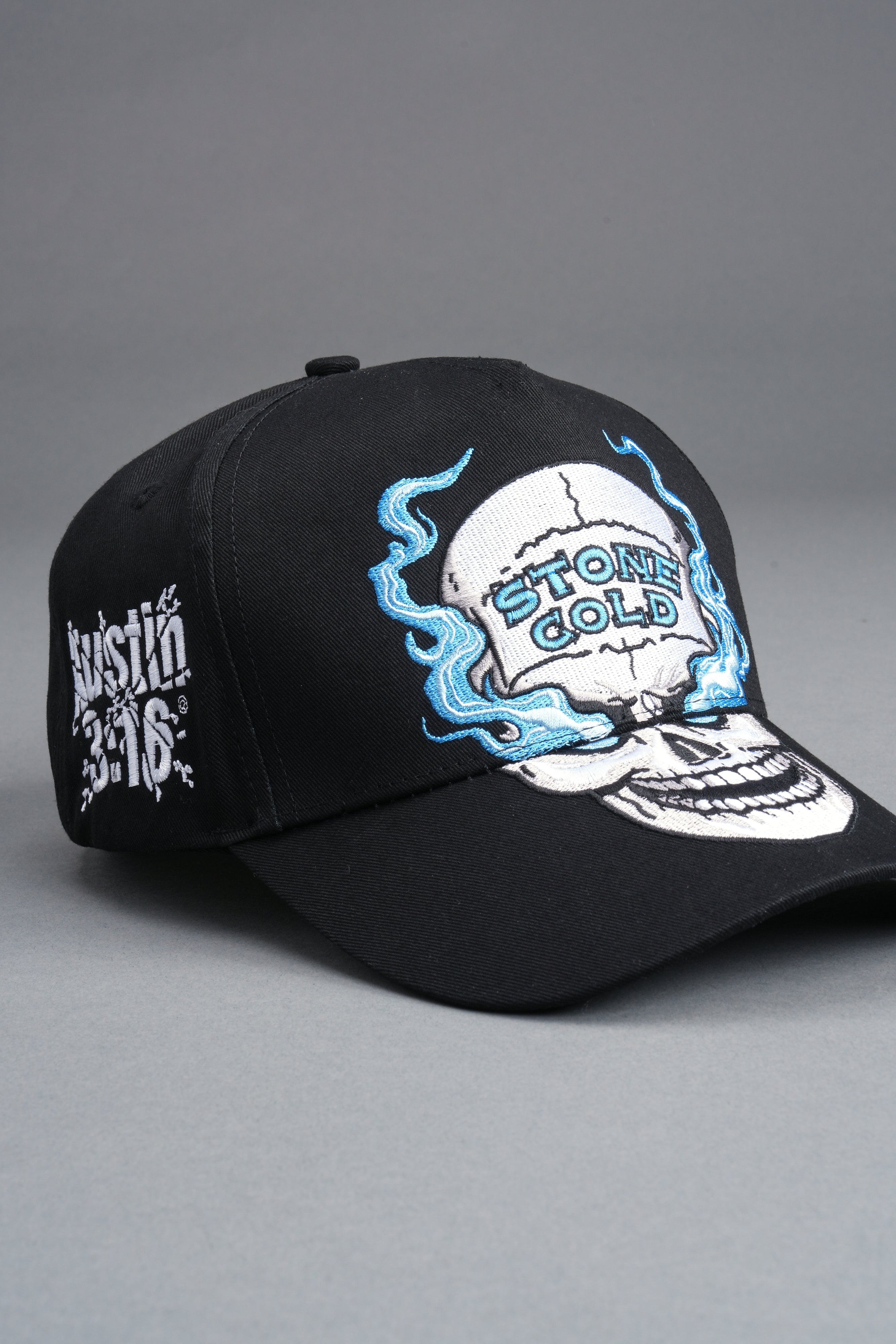 Stone Cold Big Skull 5 Panel Hat in Black/Blue – DarcSport