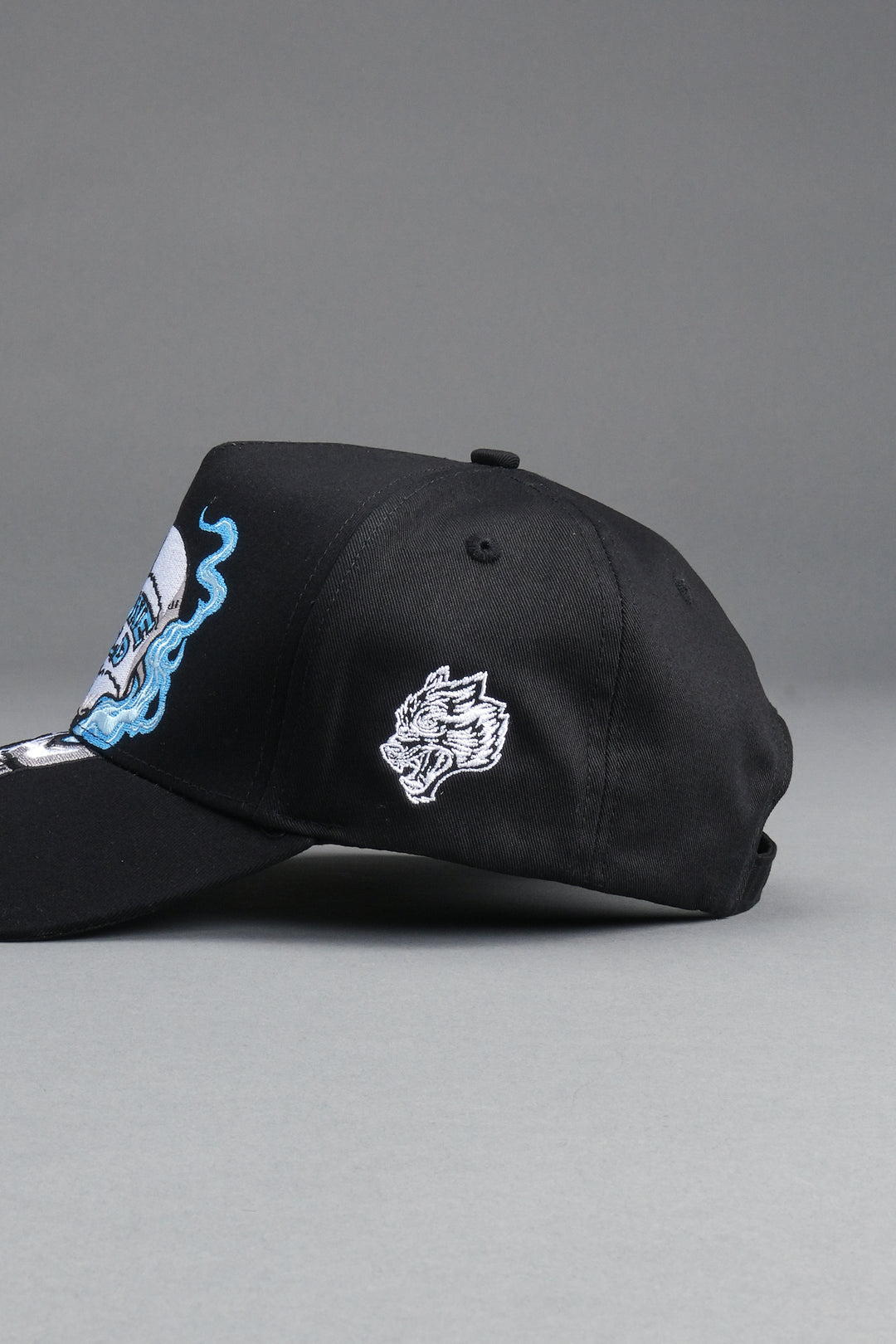 Stone Cold Big Skull 5 Panel Hat in Black/Blue