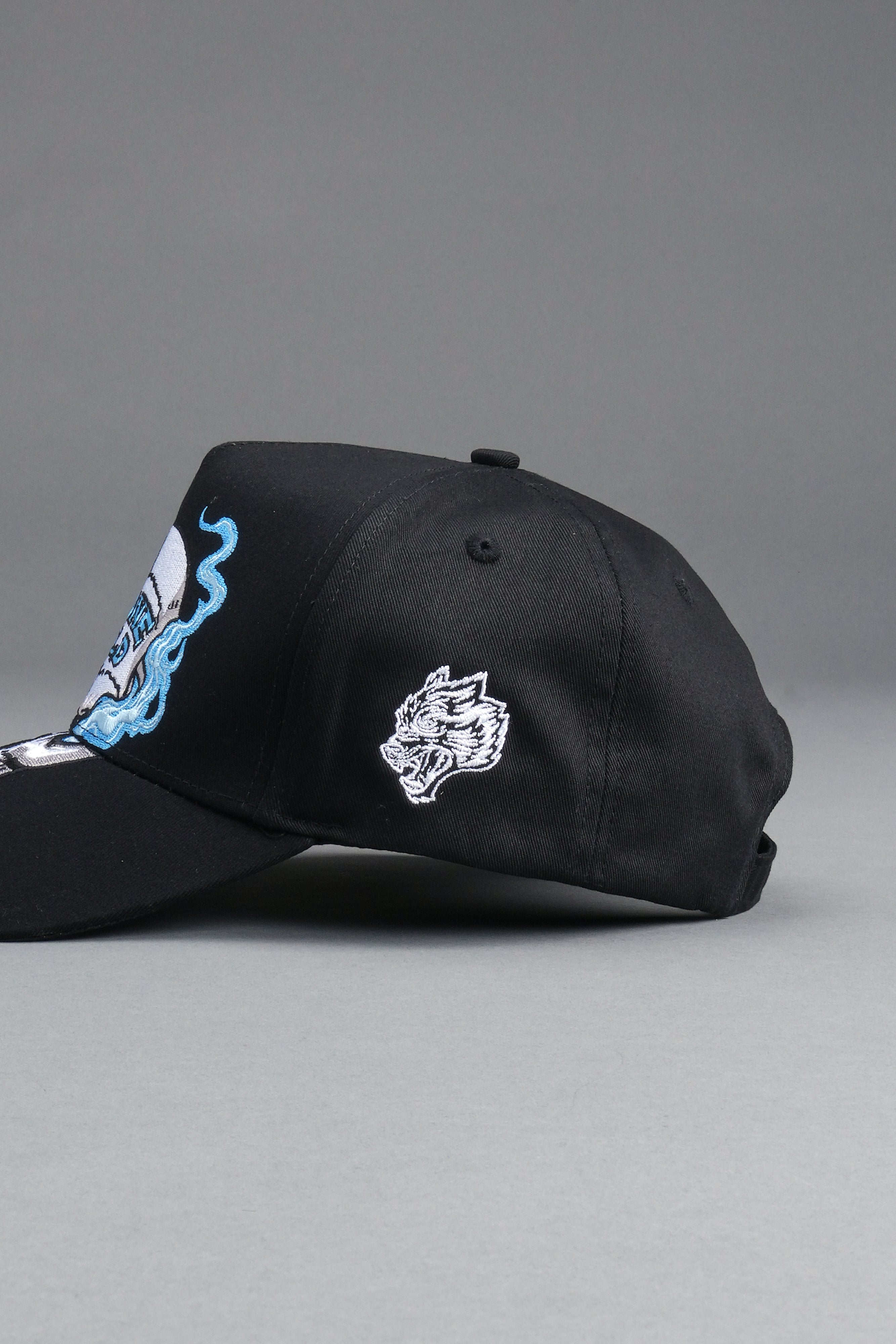 Stone Cold Big Skull 5 Panel Hat in Black/Blue