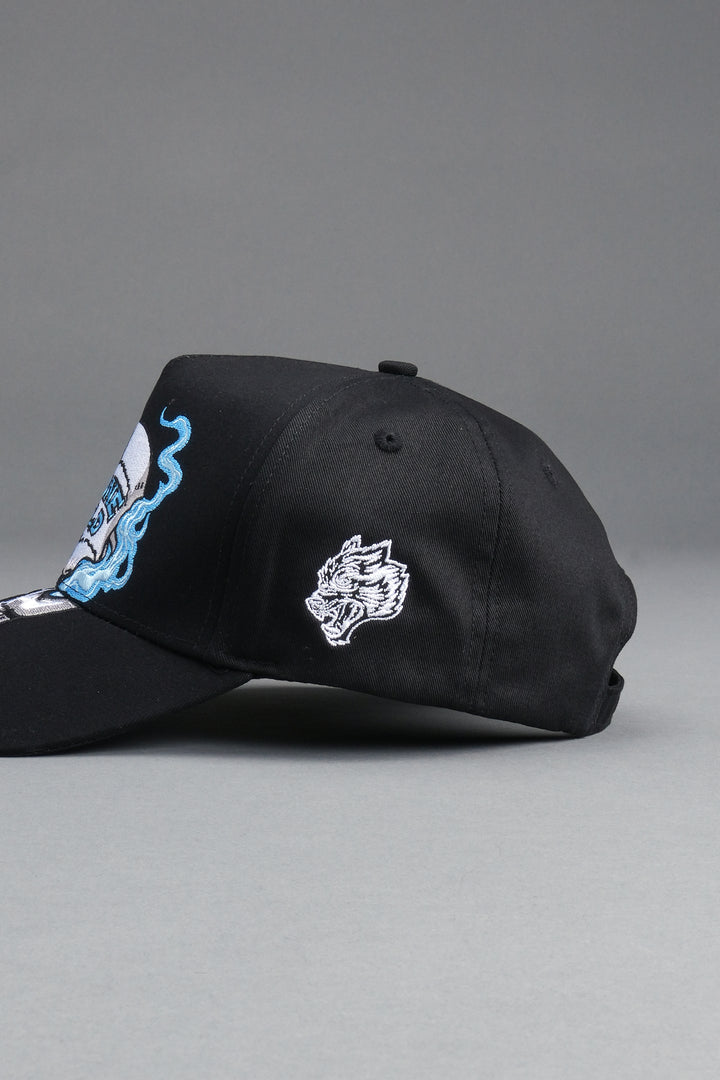 Stone Cold Big Skull 5 Panel Hat in Black/Blue