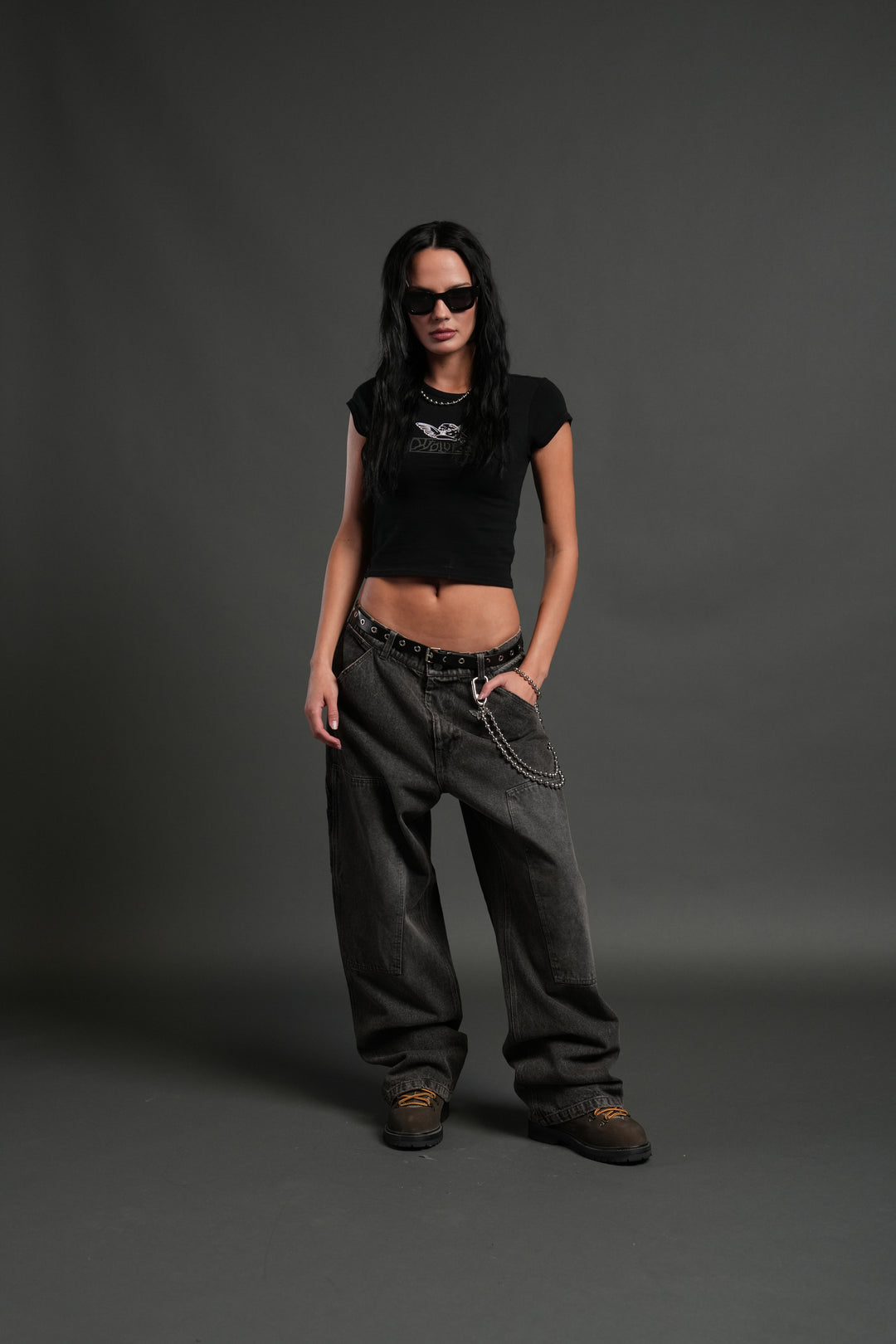 Traces of Heaven "Baby" Tee in Black