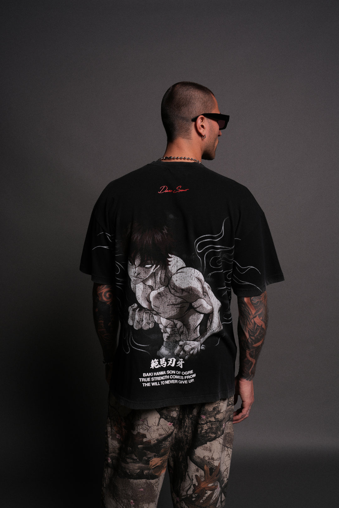 The Champion "Premium" Oversized Tee in Black